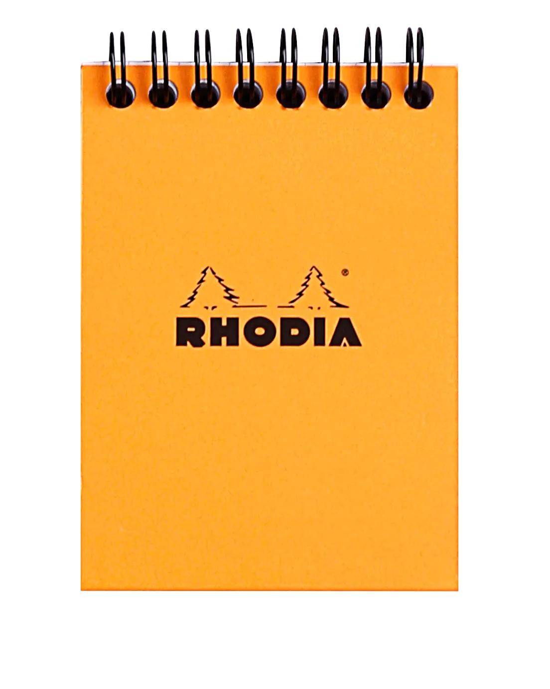 Rhodia 10x Spiralblock Rhodia Notepad A7, 80 Blatt kariert 80g - Orange 11500C