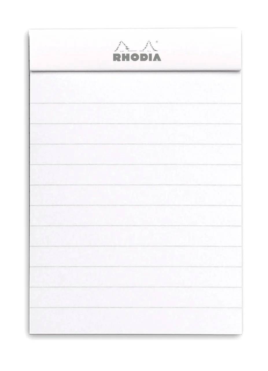 Rhodia 10x Gehefter Notizblock Rhodia No.11 A7 80 Blatt liniert 80g Weiß 11601C