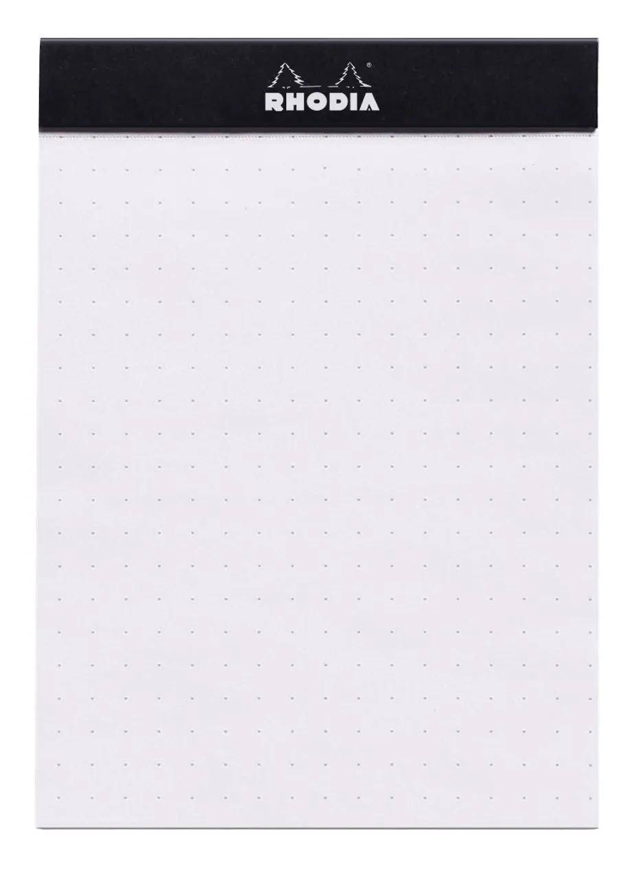 Rhodia 10x Block geheftet 8,5x12cm 80 Blätter Dot-Lin. 80g - Schwarz 12559C