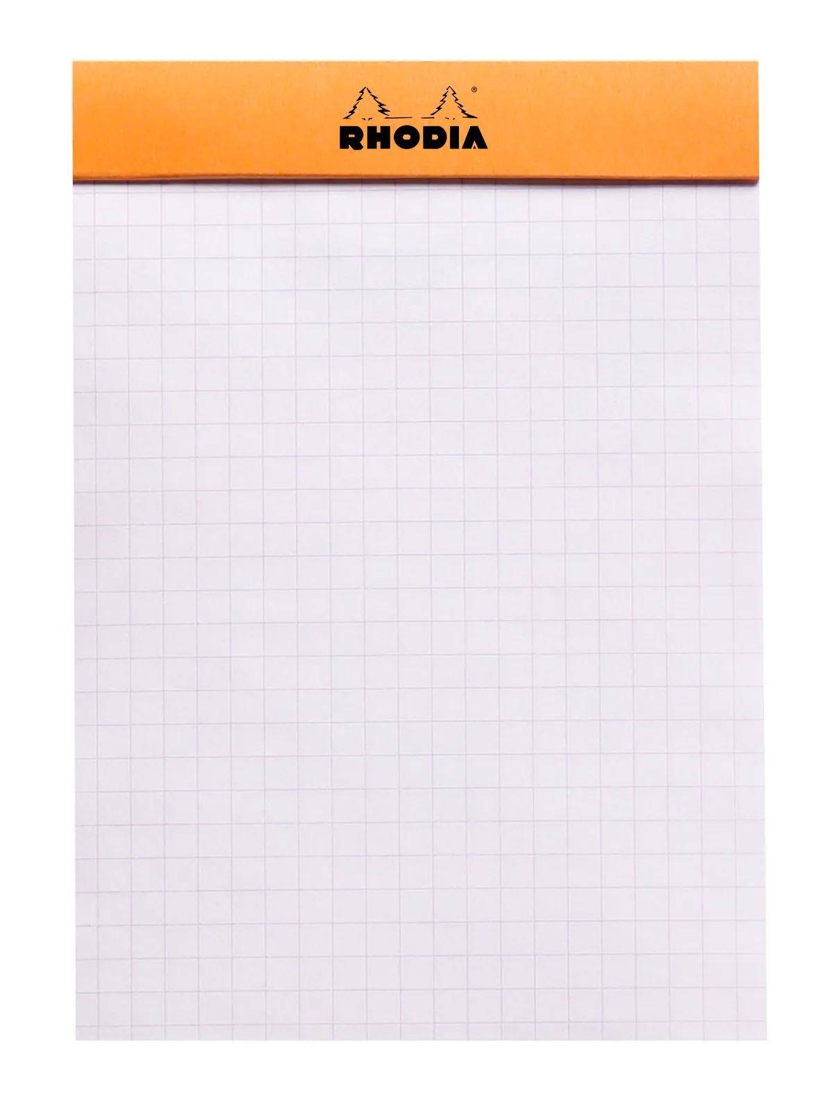 Rhodia 10x Gehefter Notizblock Rhodia No.13 A6 80 Bl kariert 80g Orange 13200C