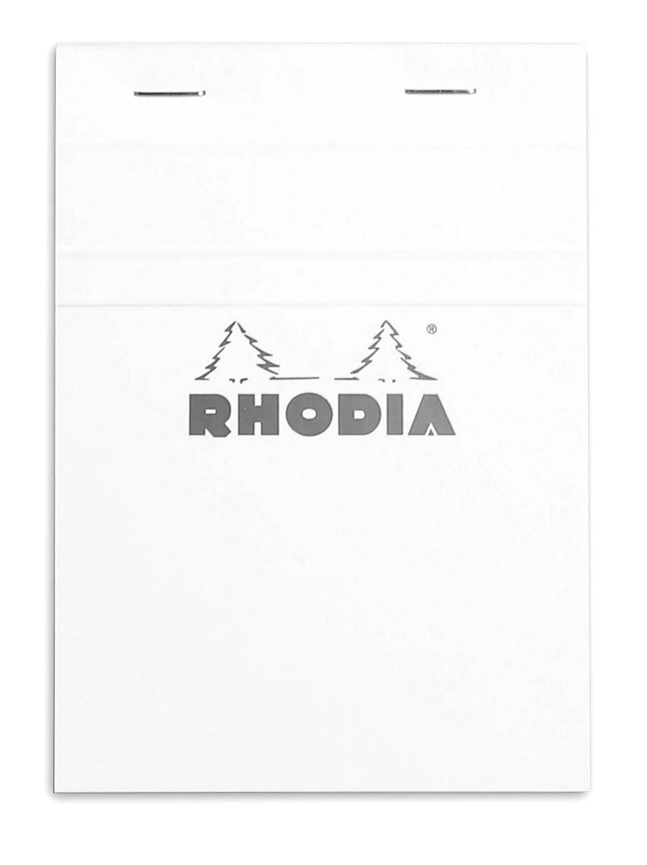 Rhodia 10x Gehefter Notizblock Rhodia No.13 A6 80 Blatt kariert 80g Weiß 13201C