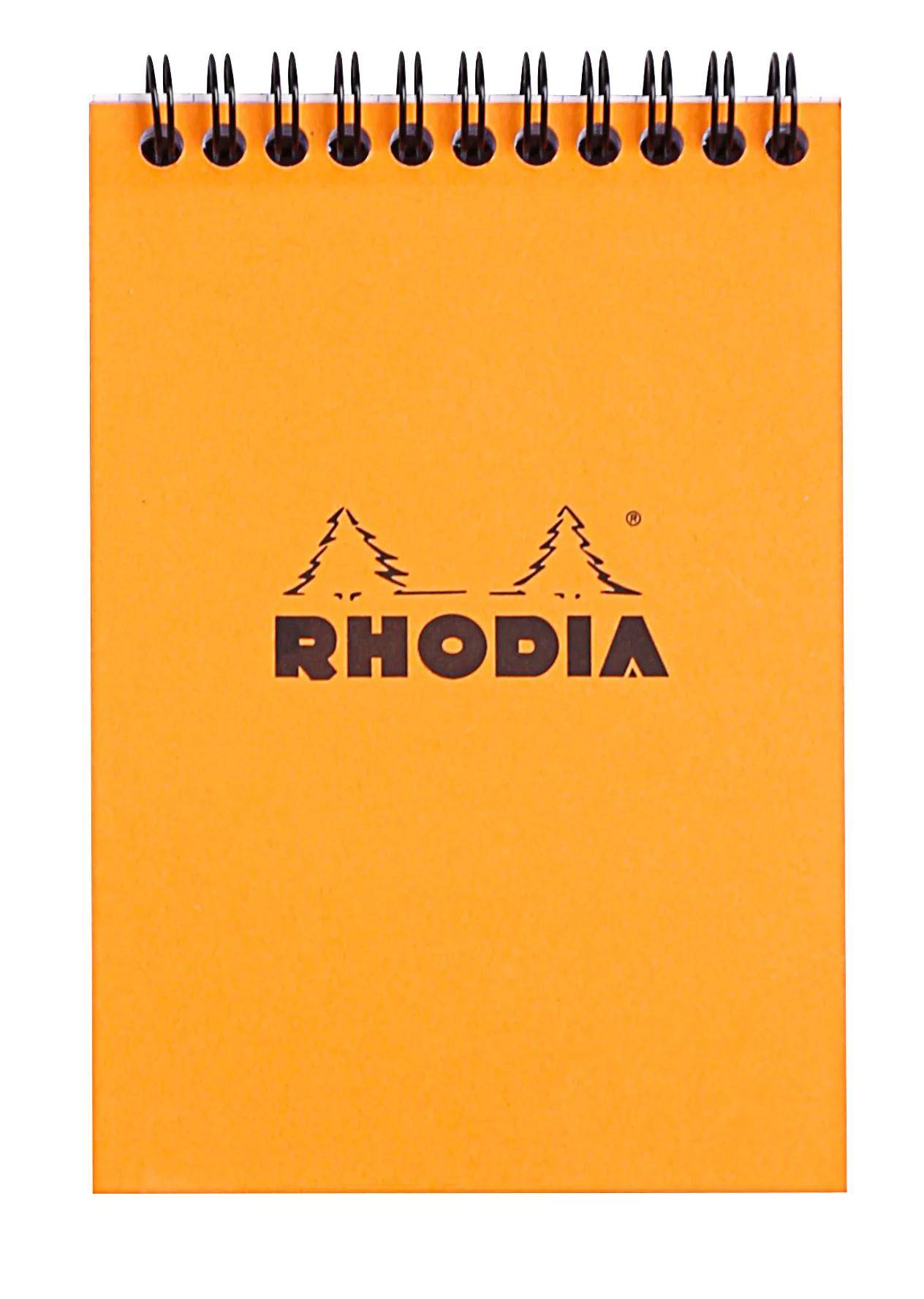 Rhodia 5x Spiralblock Rhodia Notepad A6, 80 Blatt kariert 80g - Orange 13500C