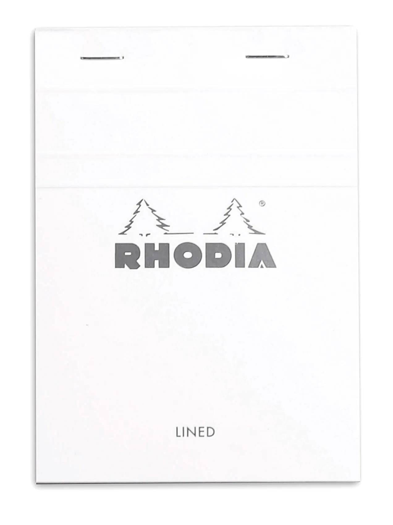 Rhodia 10x Gehefter Notizblock Rhodia No.13 A6 80 Blatt liniert 80g Weiß 13601C