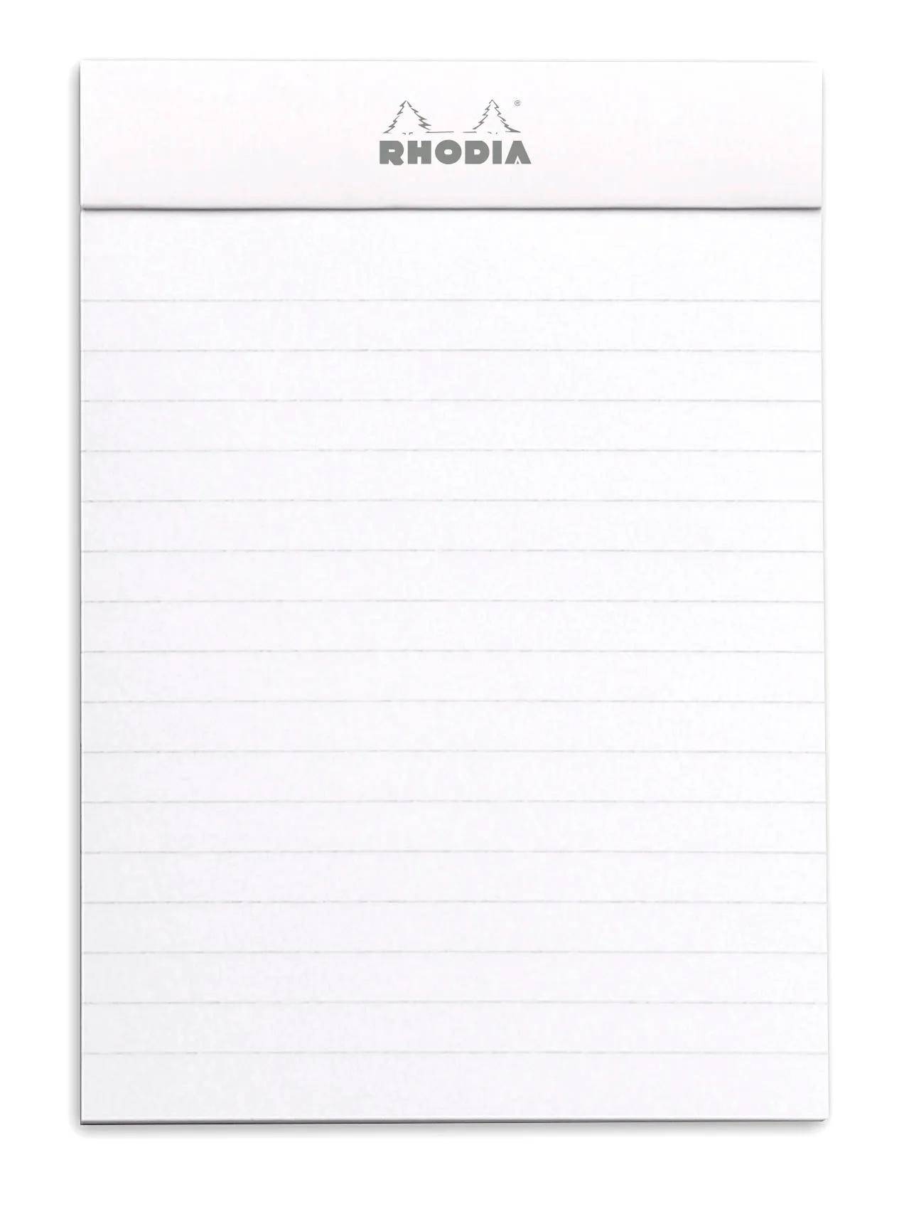 Rhodia 10x Gehefter Notizblock Rhodia No.13 A6 80 Blatt liniert 80g Weiß 13601C