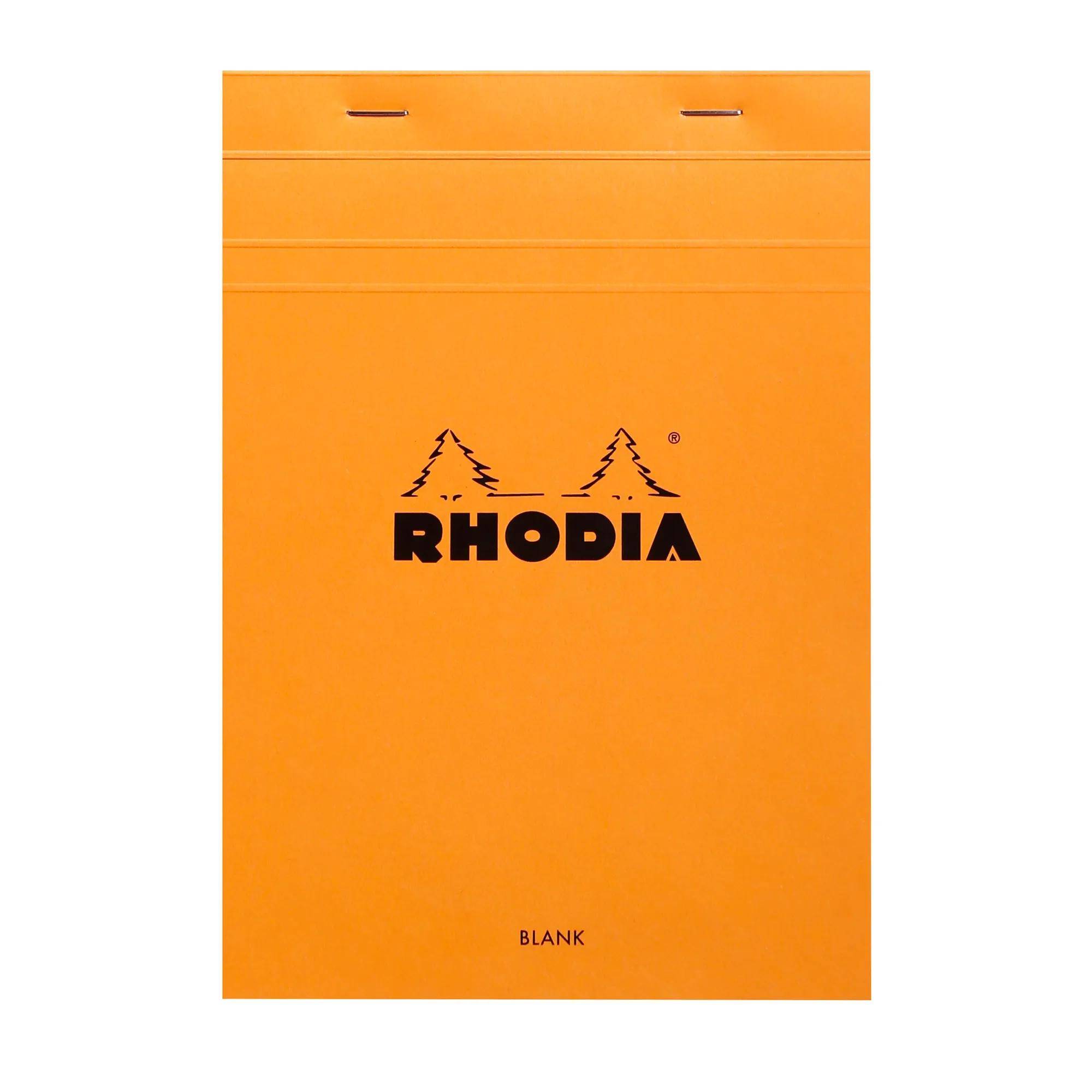 Rhodia 10x Gehefter Notizblock Rhodia No.16 A5 80 Blatt blanko 80g Orange 16000C