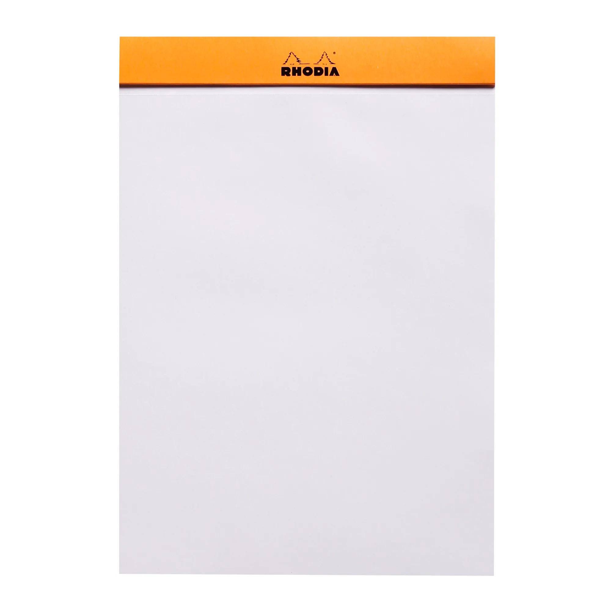 Rhodia 10x Gehefter Notizblock Rhodia No.16 A5 80 Blatt blanko 80g Orange 16000C
