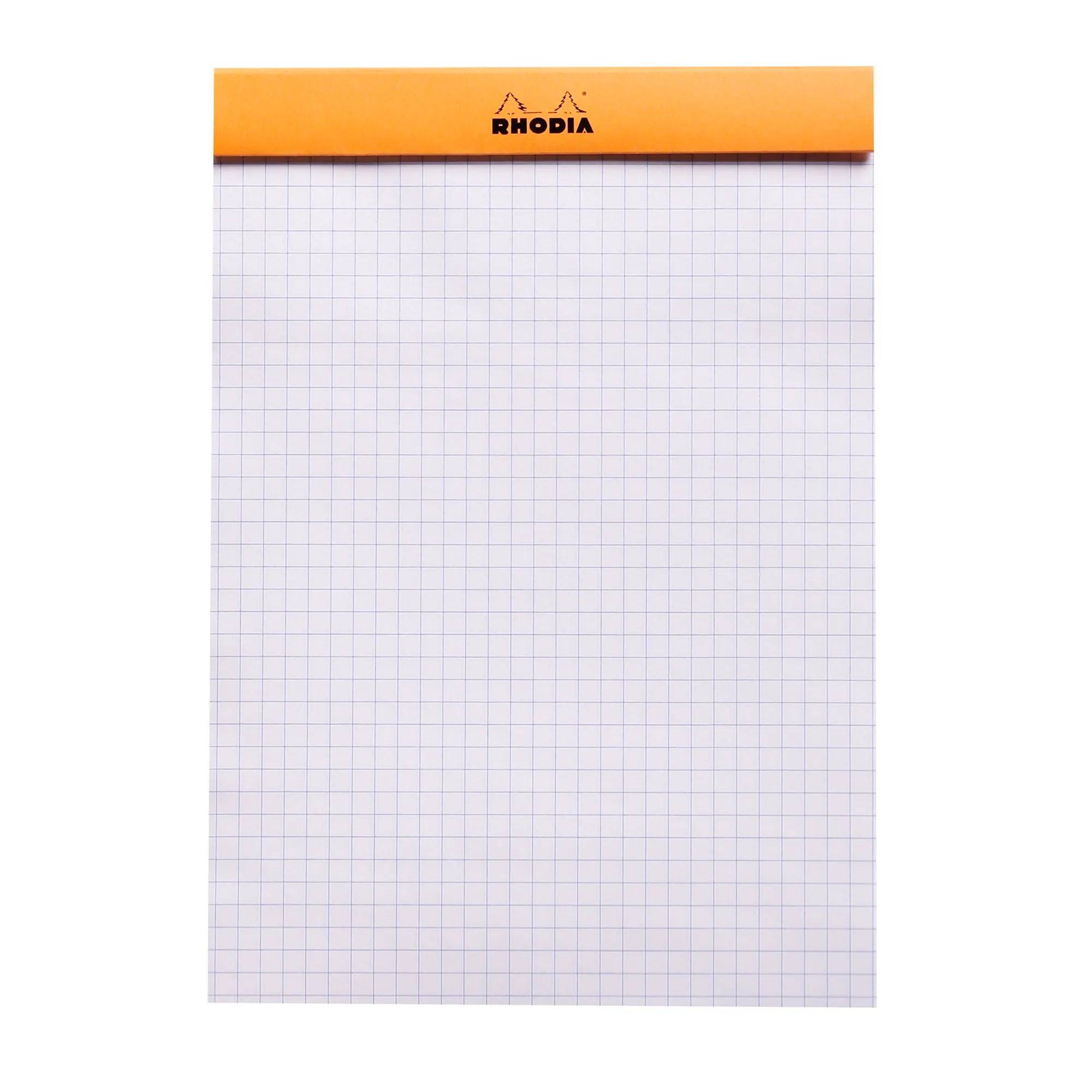 Rhodia 10x Gehefter Notizblock Rhodia No.16 A5 80 Bl kariert 80g Orange 16200C