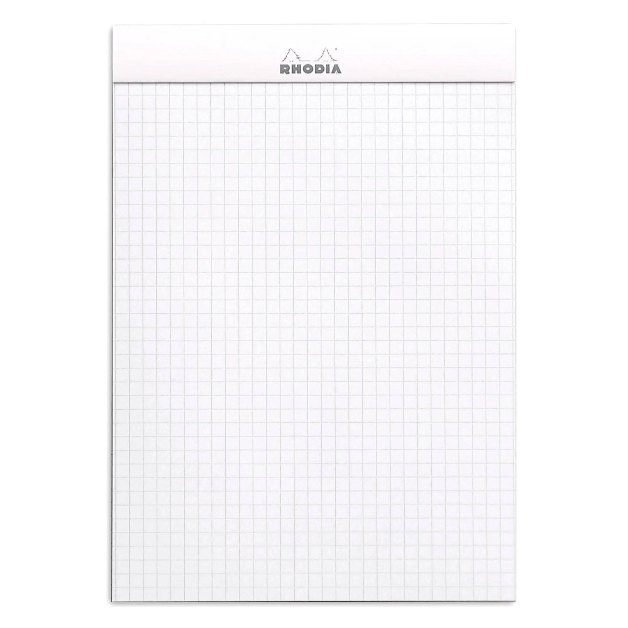 Rhodia 10x Gehefter Notizblock Rhodia No.16 A5 80 Blatt kariert 80g Weiß 16201C