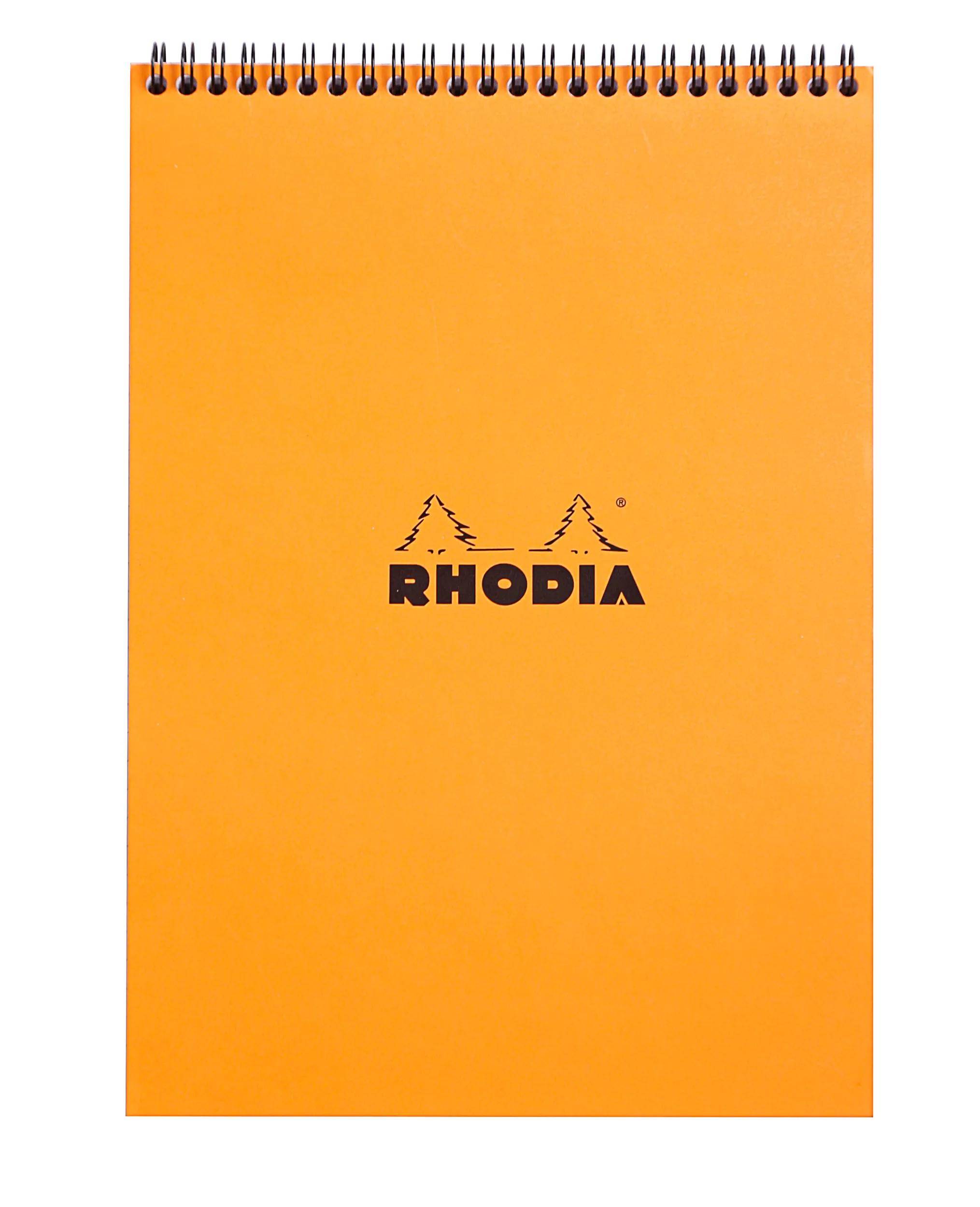 Rhodia 5x Spiralblock Rhodia Notepad A4, 80 Blatt kariert 80g - Orange 18500C