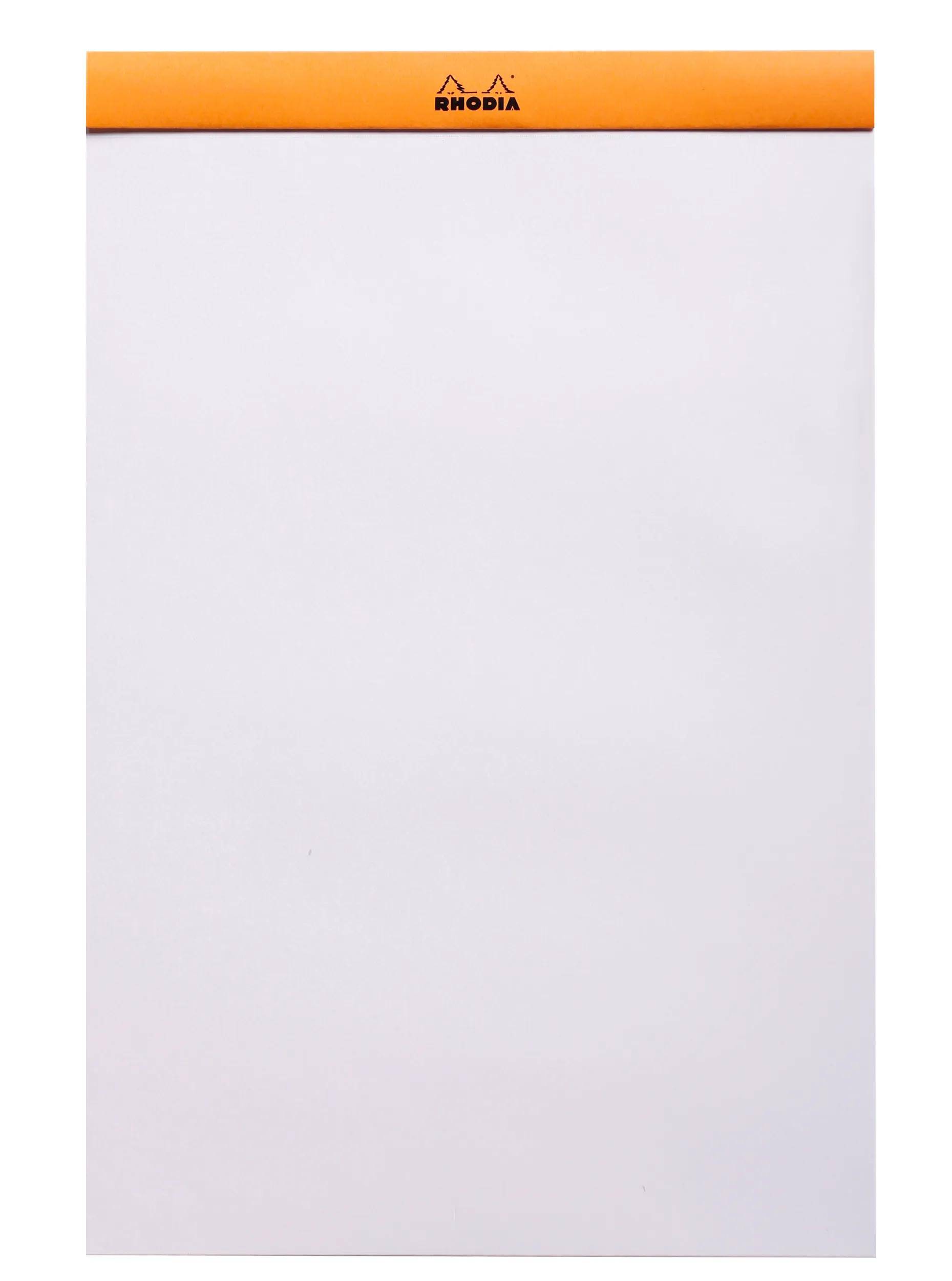 Ein leeres weißes rechteckiges Blatt.