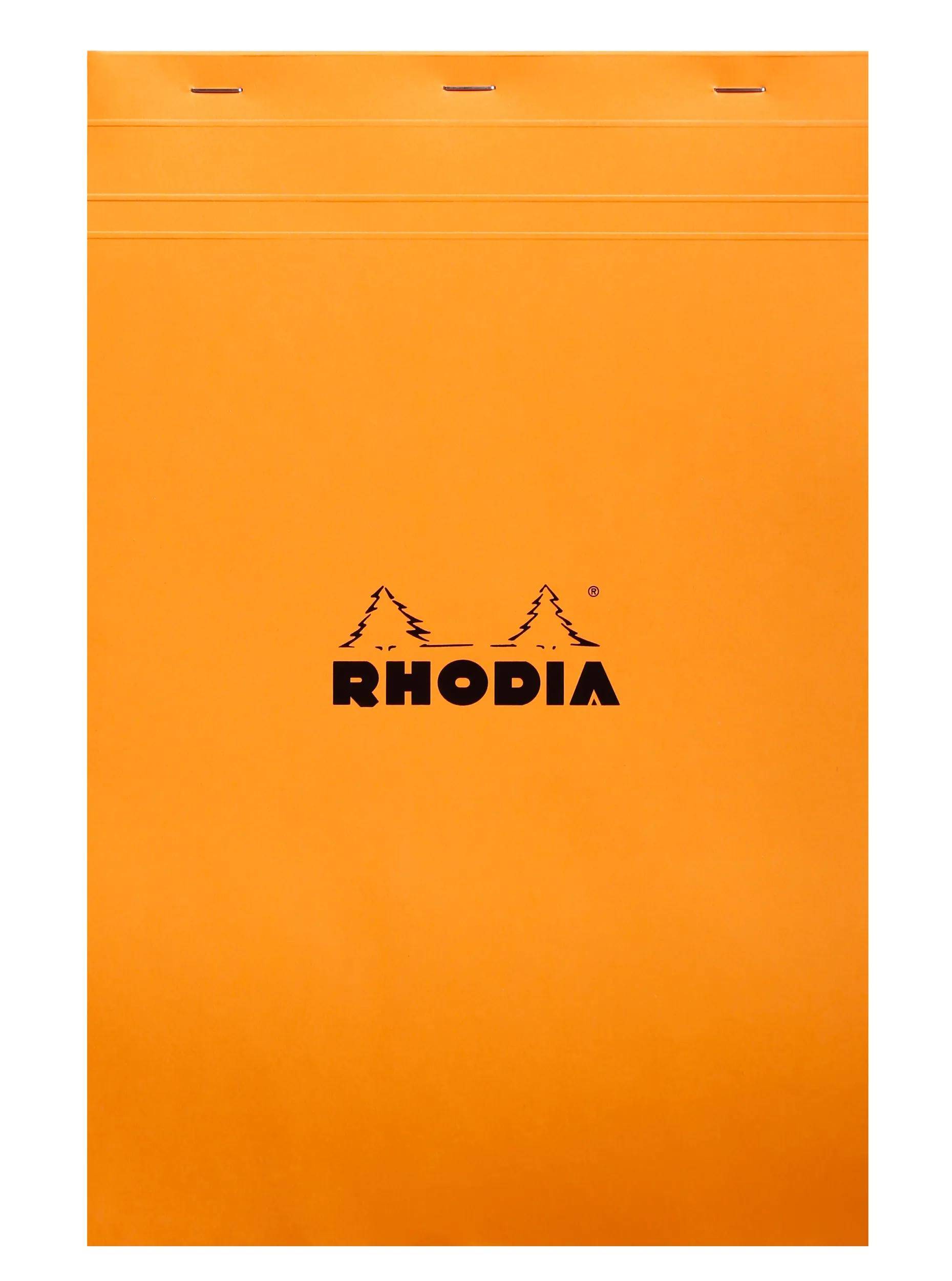 Rhodia 5x Gehefter Notizblock Rhodia No.19 A4+ 80 Bl kariert 80g Orange 19200C