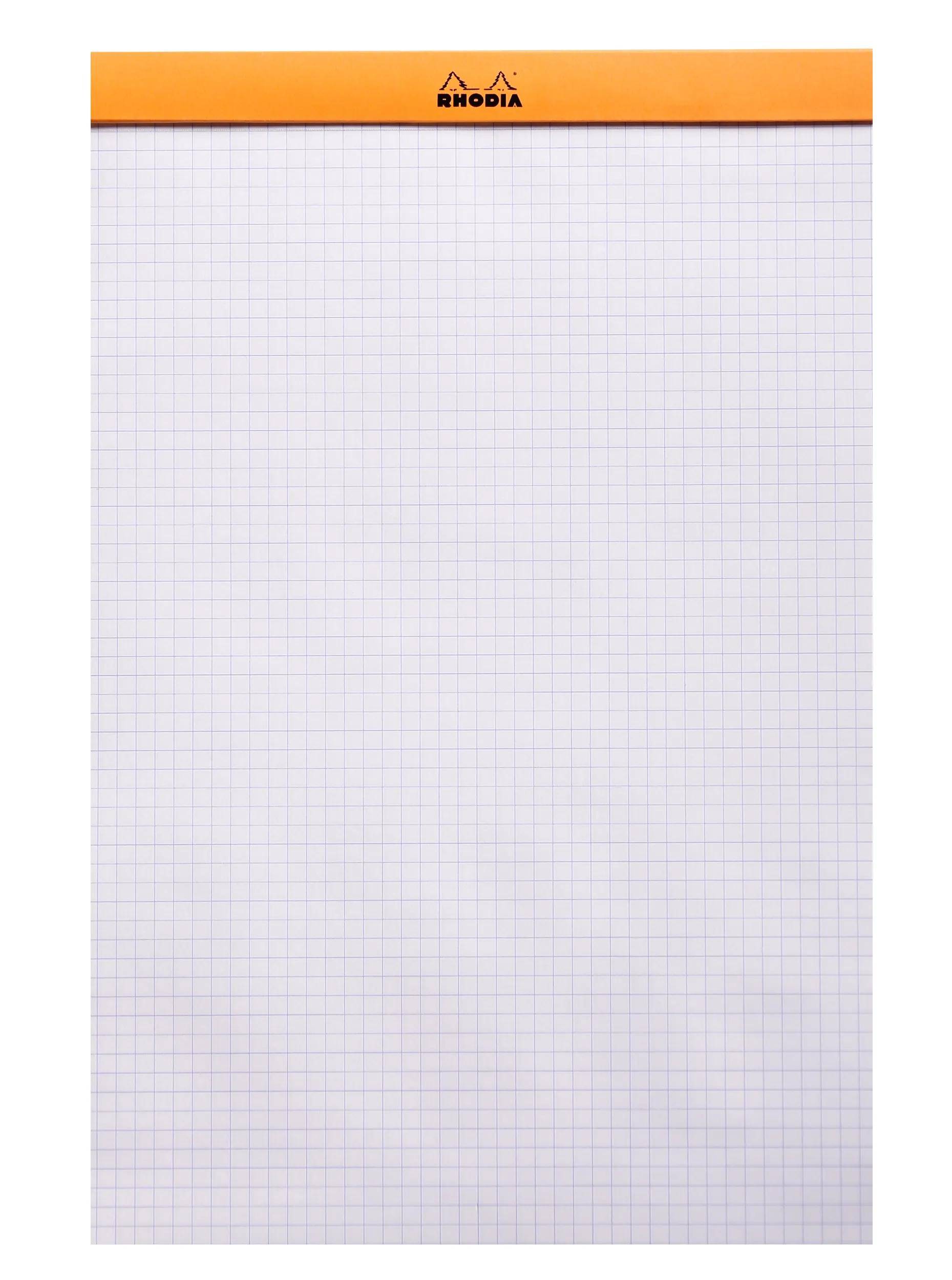 Rhodia 5x Gehefter Notizblock Rhodia No.19 A4+ 80 Bl kariert 80g Orange 19200C