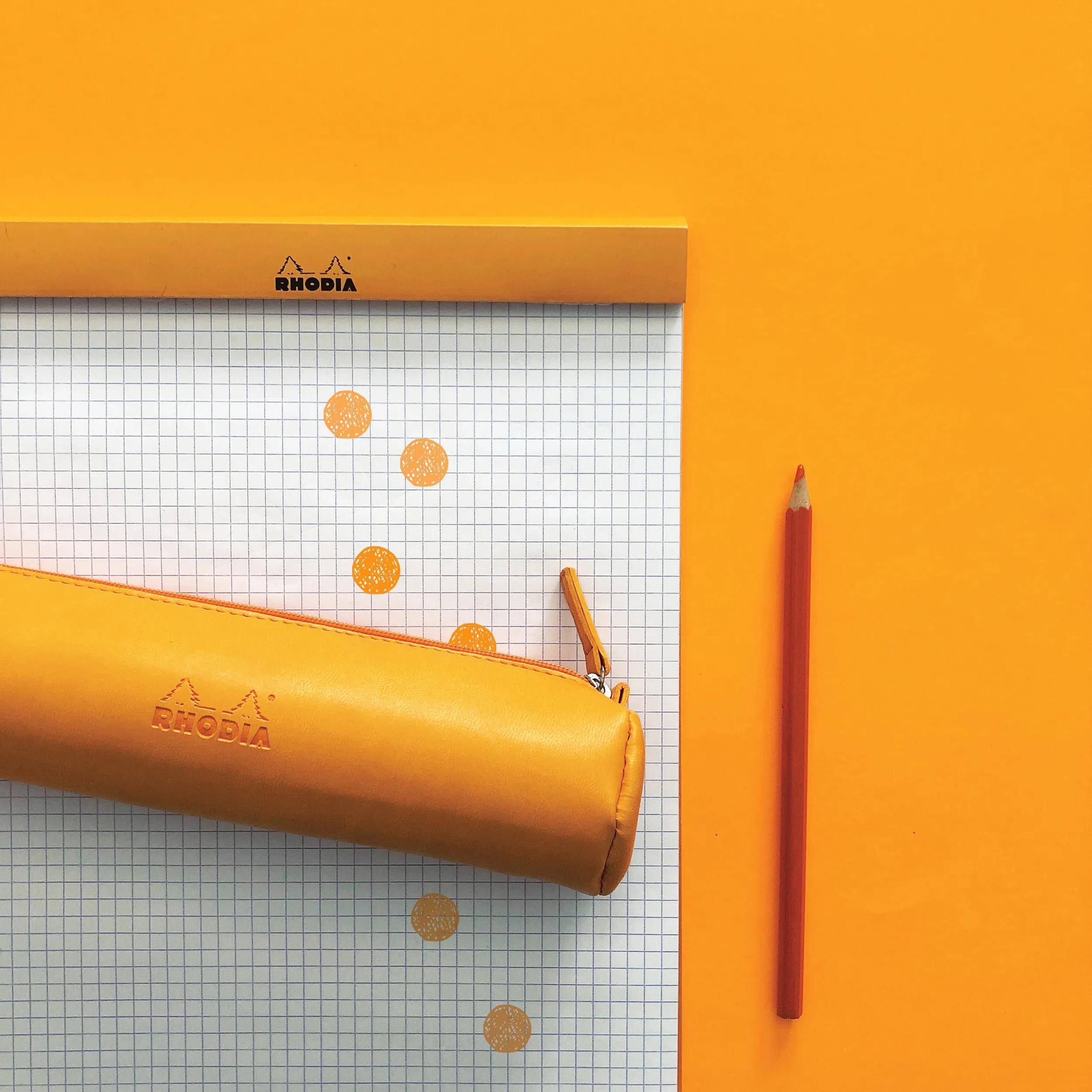 Rhodia 5x Gehefter Notizblock Rhodia No.19 A4+ 80 Bl kariert 80g Orange 19200C