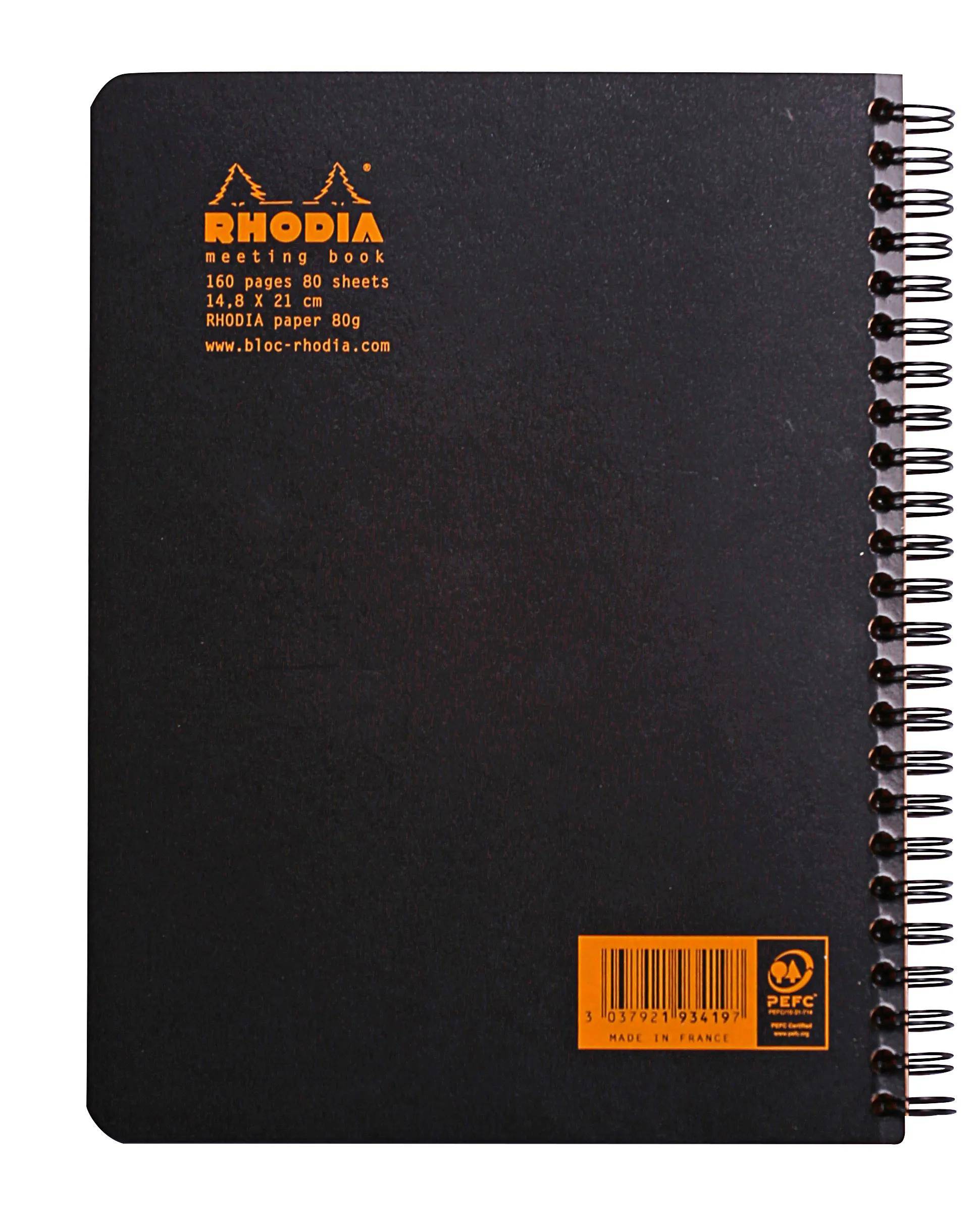 Rhodia 5x Meeting Book Rhodia A5+, mit Doppelspirale, 80 Bl 90g Sortiert 19341C