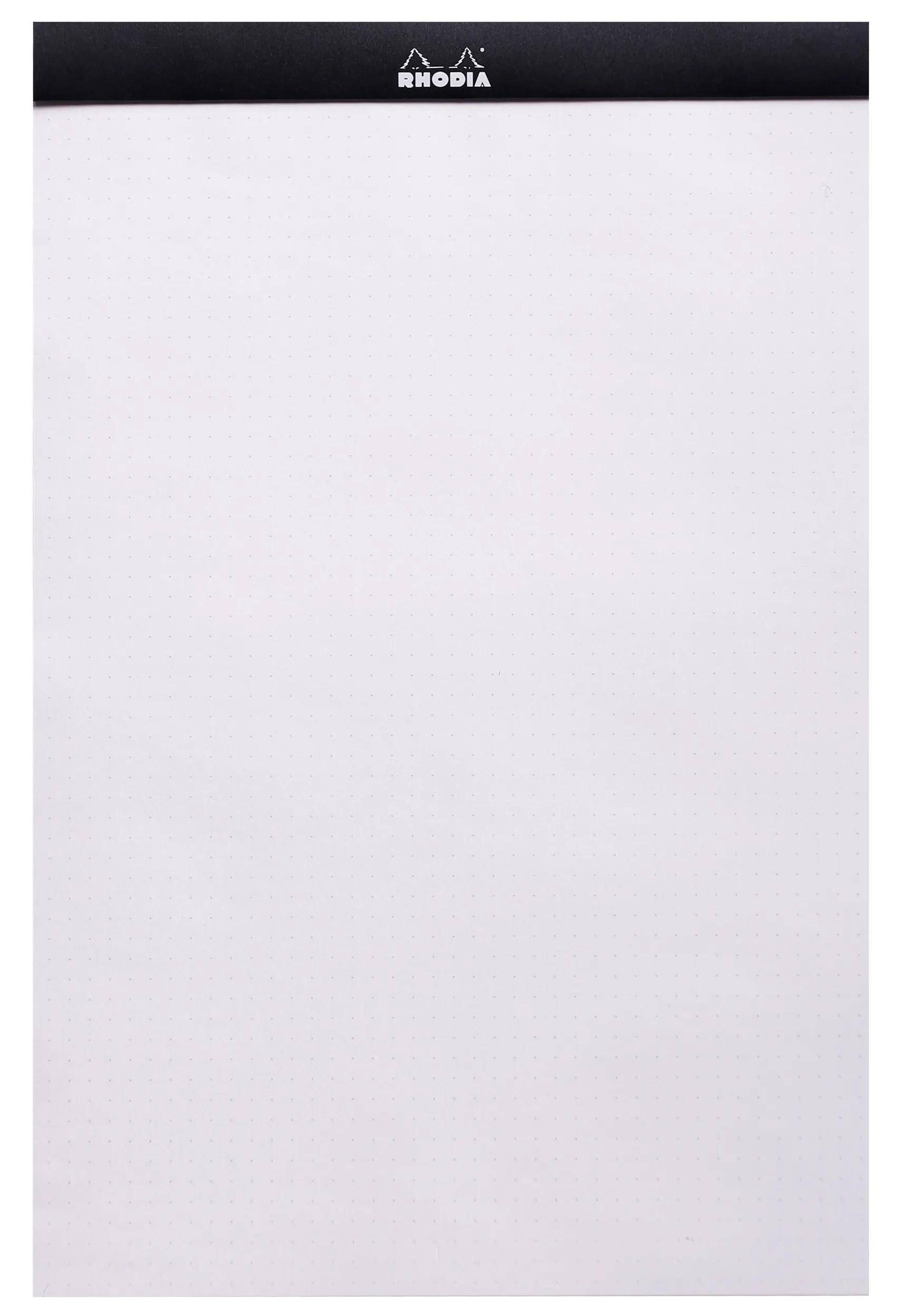 Rhodia 5x Block geheftet A4+ 21x31,8cm 80 Blätter Dot-Lineatur Schwarz 19559C