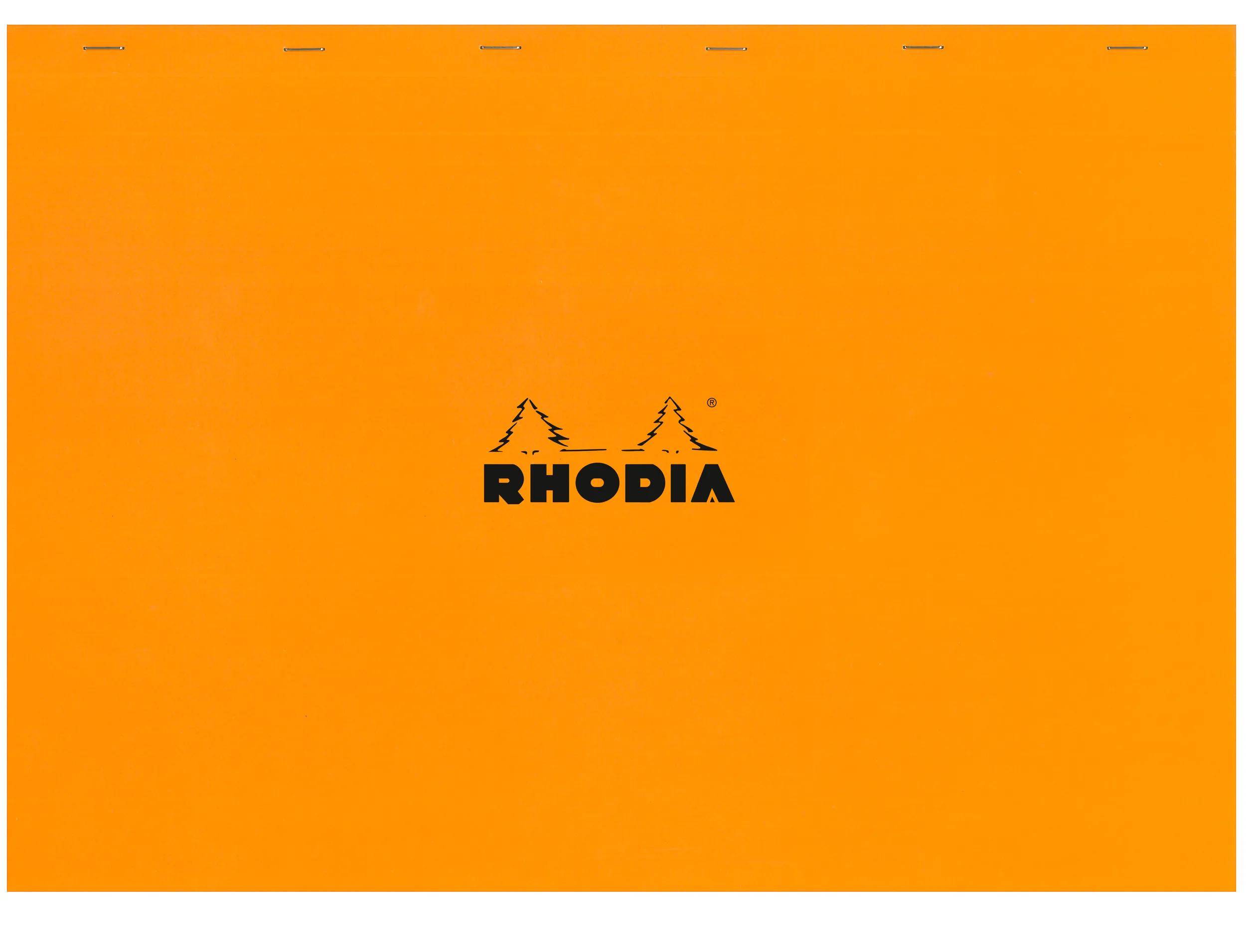 Oranges Notizbuch-Einband mit „Rhodia