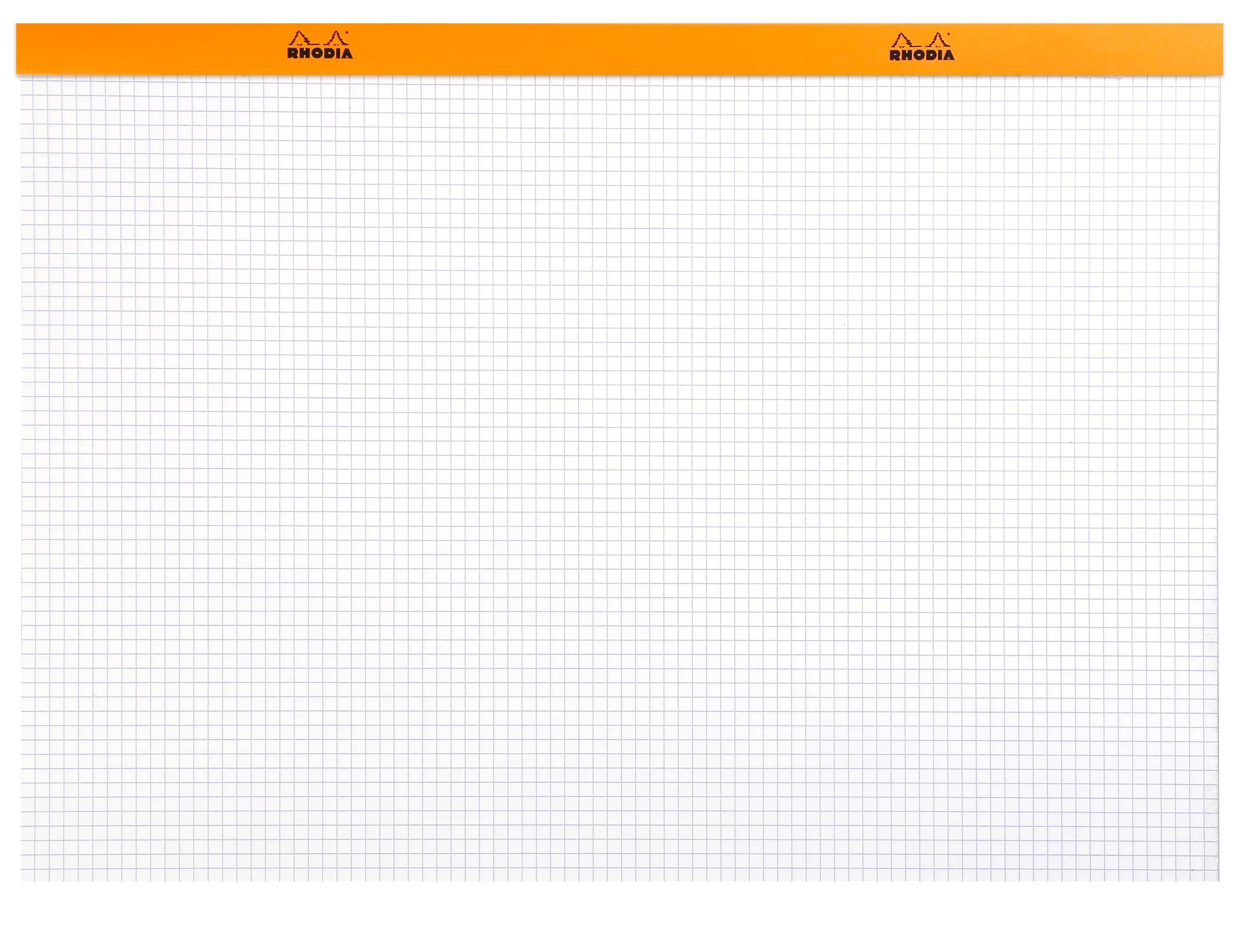 Rhodia 5x Gehefter Notizblock Rhodia No.38 A3+ 80 Bl kariert 80g Orange 38200C