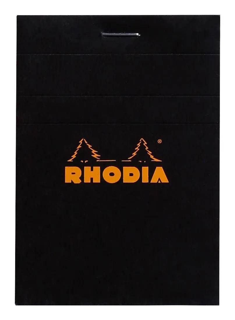 Rhodia 10x Notizblock geheftet A7 80 Blätter Schwarz 112009C