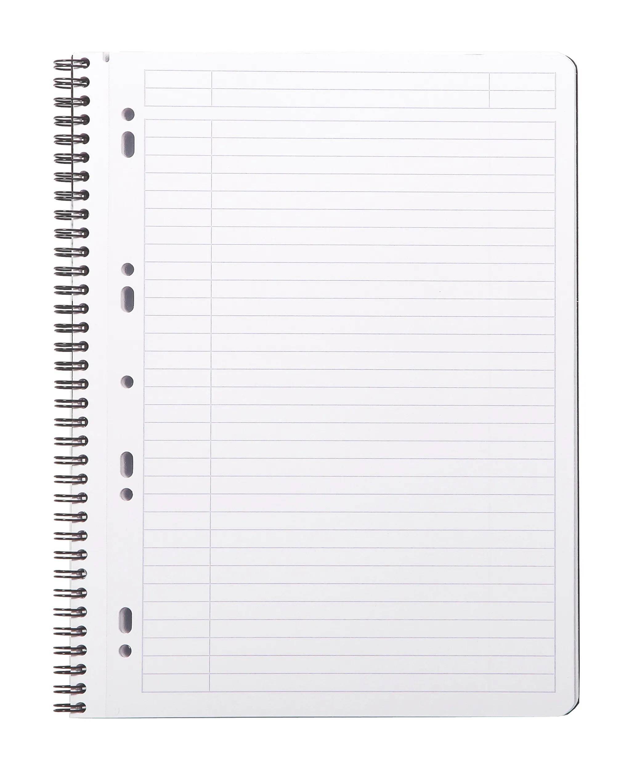 Rhodia 5x Notebook mit Spiralbindung A4+ 80Blatt liniert 90g - Schwarz 119901C