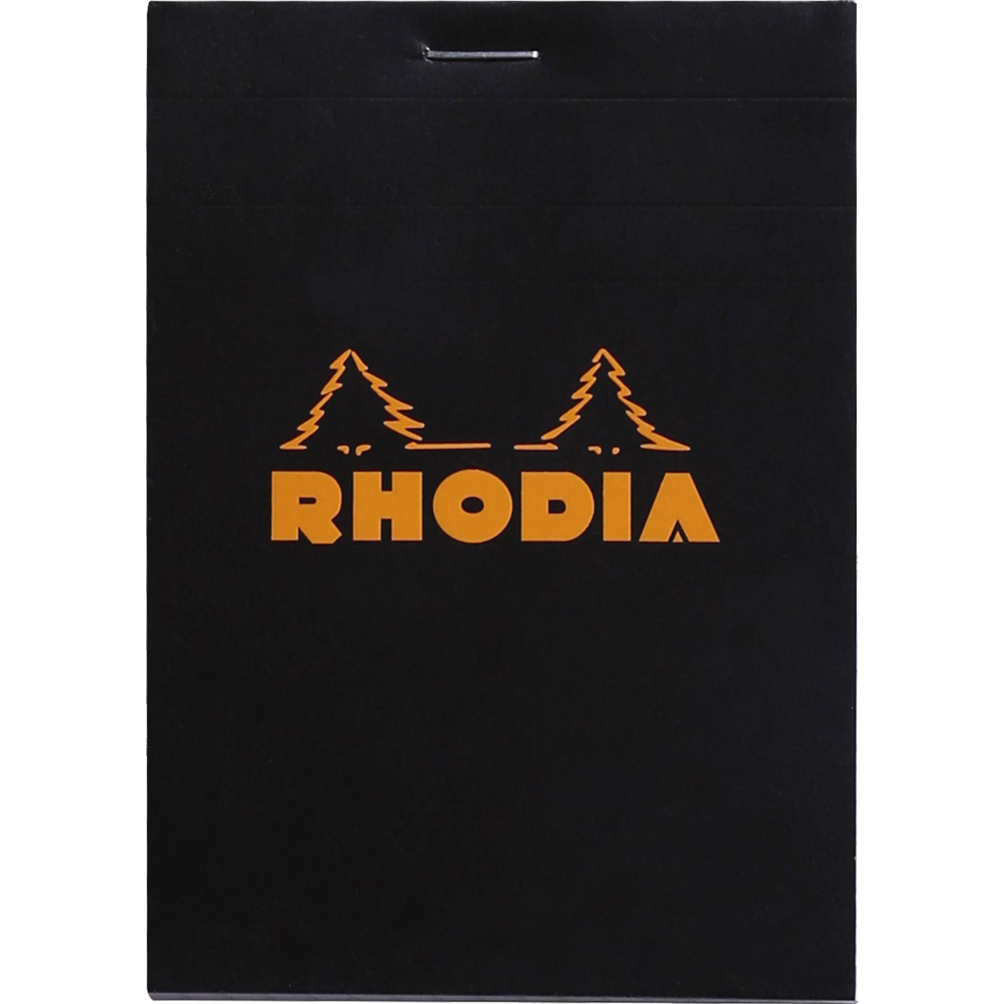 Rhodia 10x Block geheftet 8,5x12cm 80 Blätter kariert 80g - Schwarz 122009C