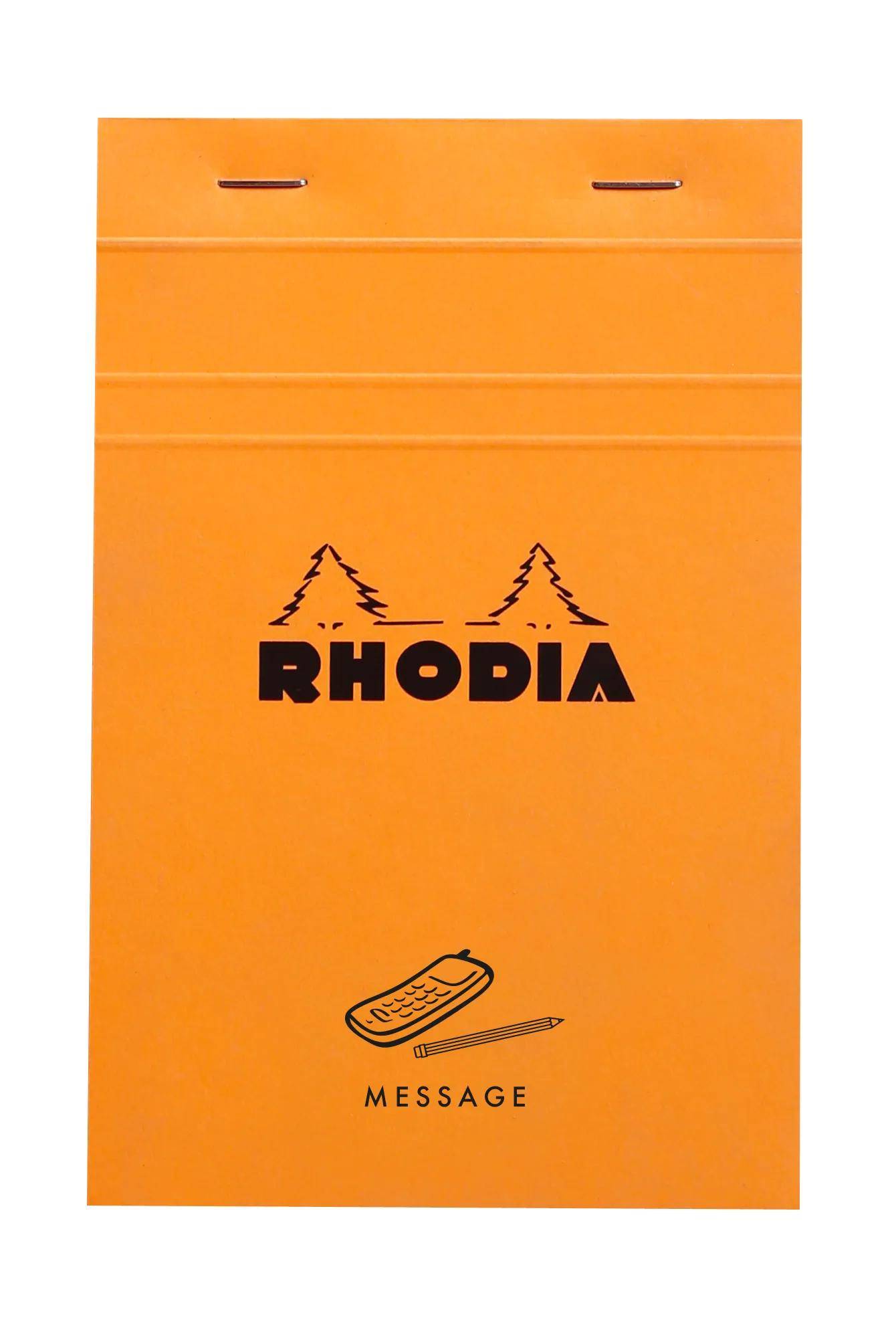 Rhodia 10x, gehefteter Block 11x17 cm 80 Blatt 90g mit Vordruck - Orange 140000C
