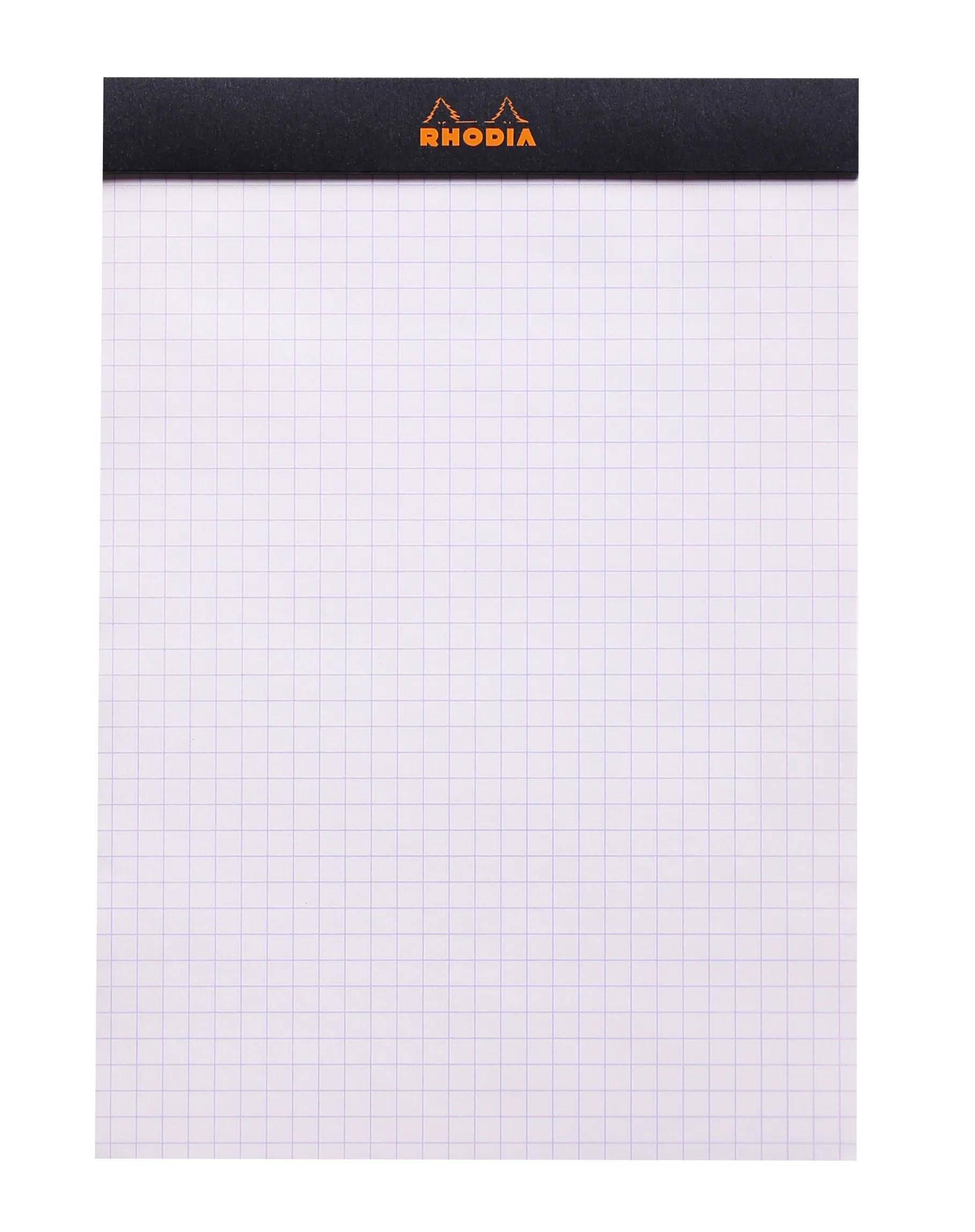 Rhodia 10x Gehefteter Notizblock No.16 A5 80 Bl kariert 80g Schwarz 162009C