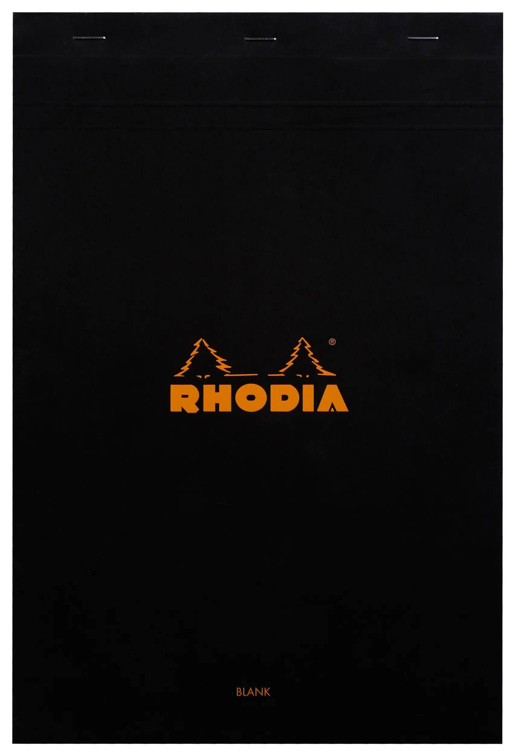 Schwarzer Notizbucheinband mit orangenem 