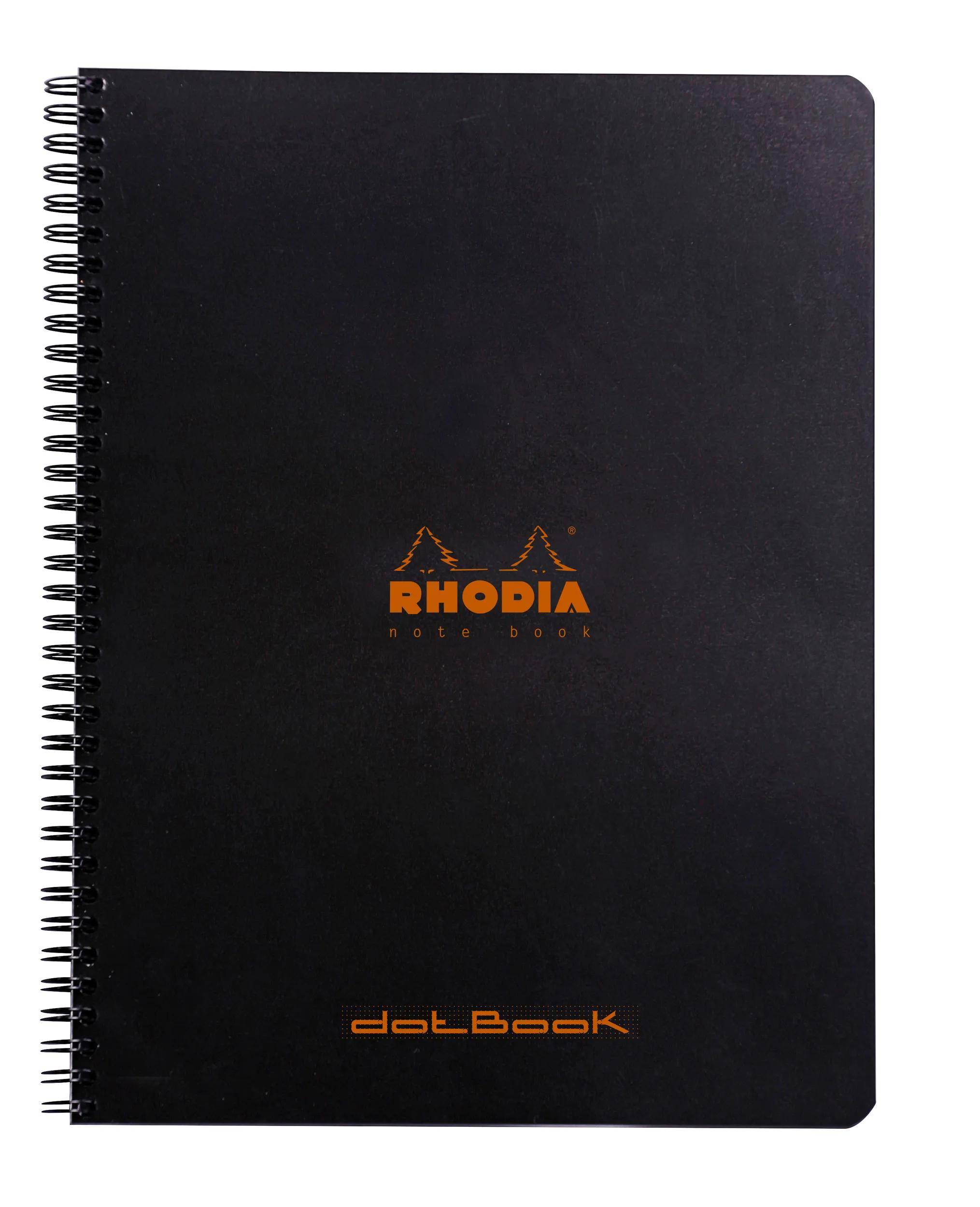 Rhodia 5x Notebook mit Doppelspirale A4+ 80Bl Dot-Lin. 80g - Schwarz 193039C