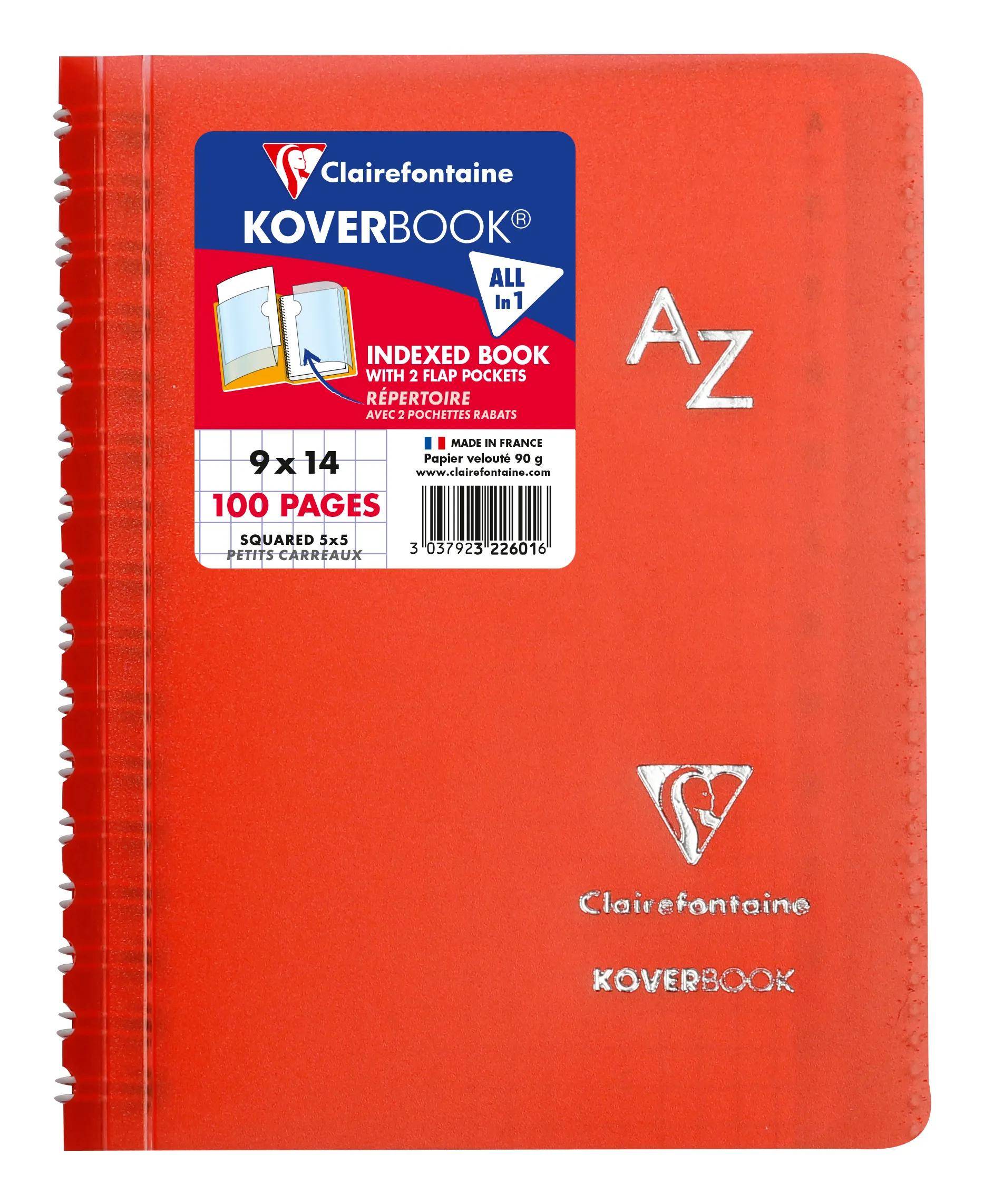Clairefontaine 10x Adressbuch 9x14 cm 50 Bl kariert, Einband PP Sortiert 322601C