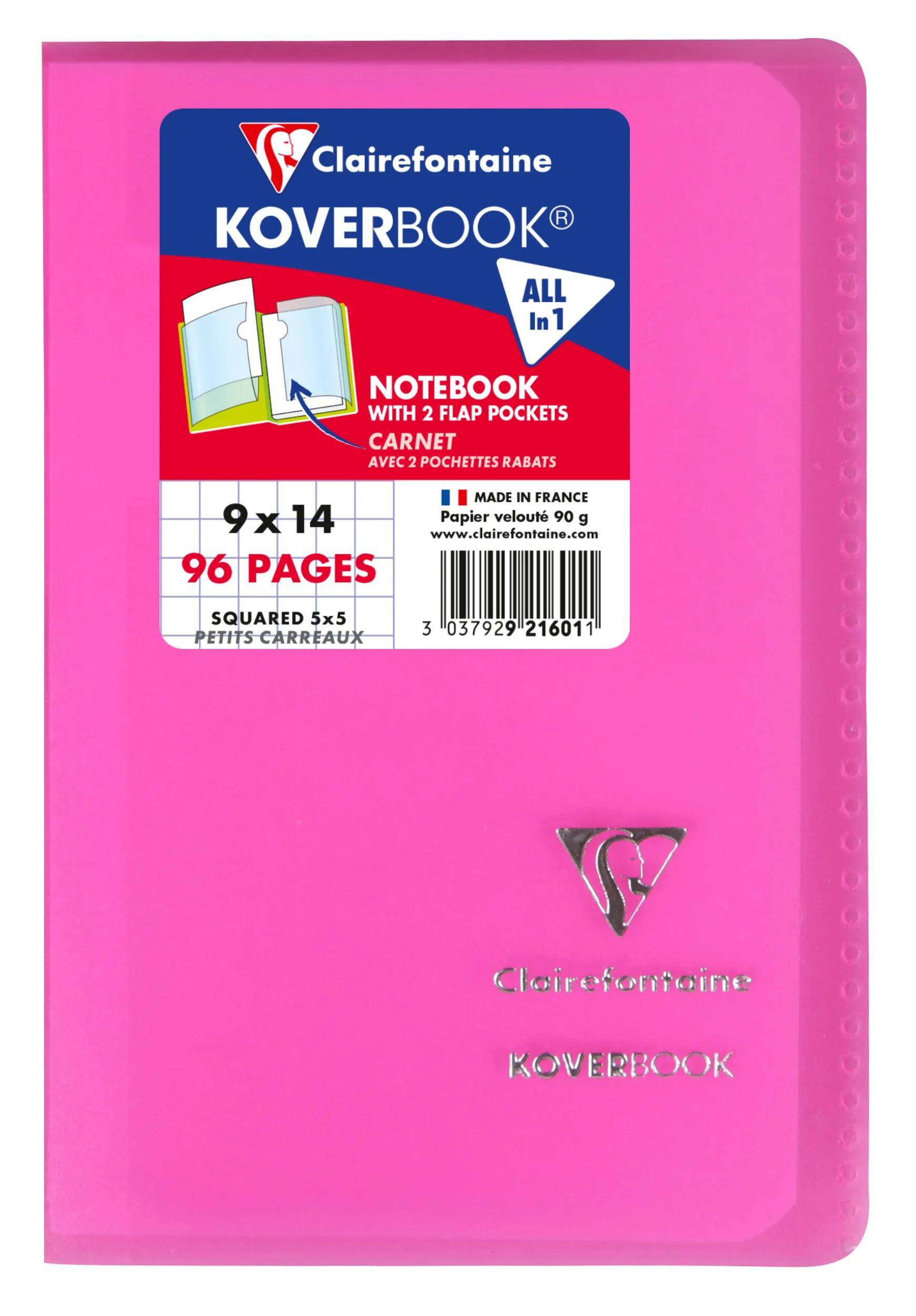 Rosa Clairefontaine Koverbook Notizbuchangebote mit Etikett 