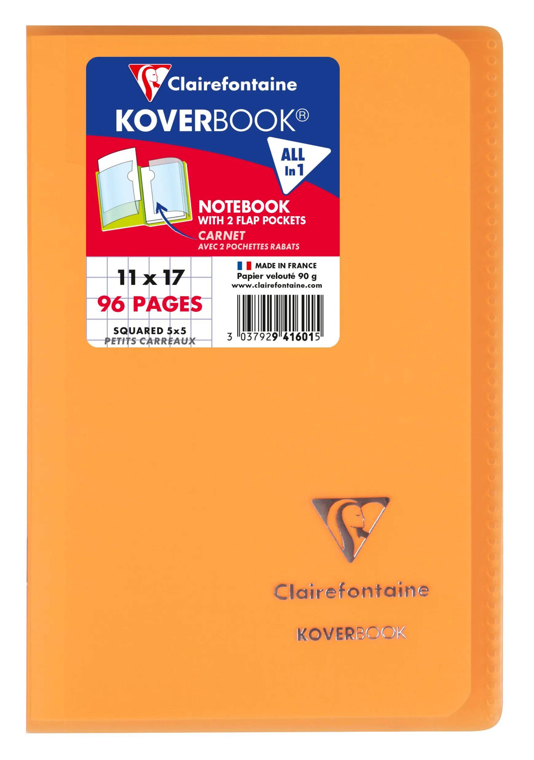 Orange Clairefontaine Koverbook Notizbuch-Einband mit der Bezeichnung „All in 1