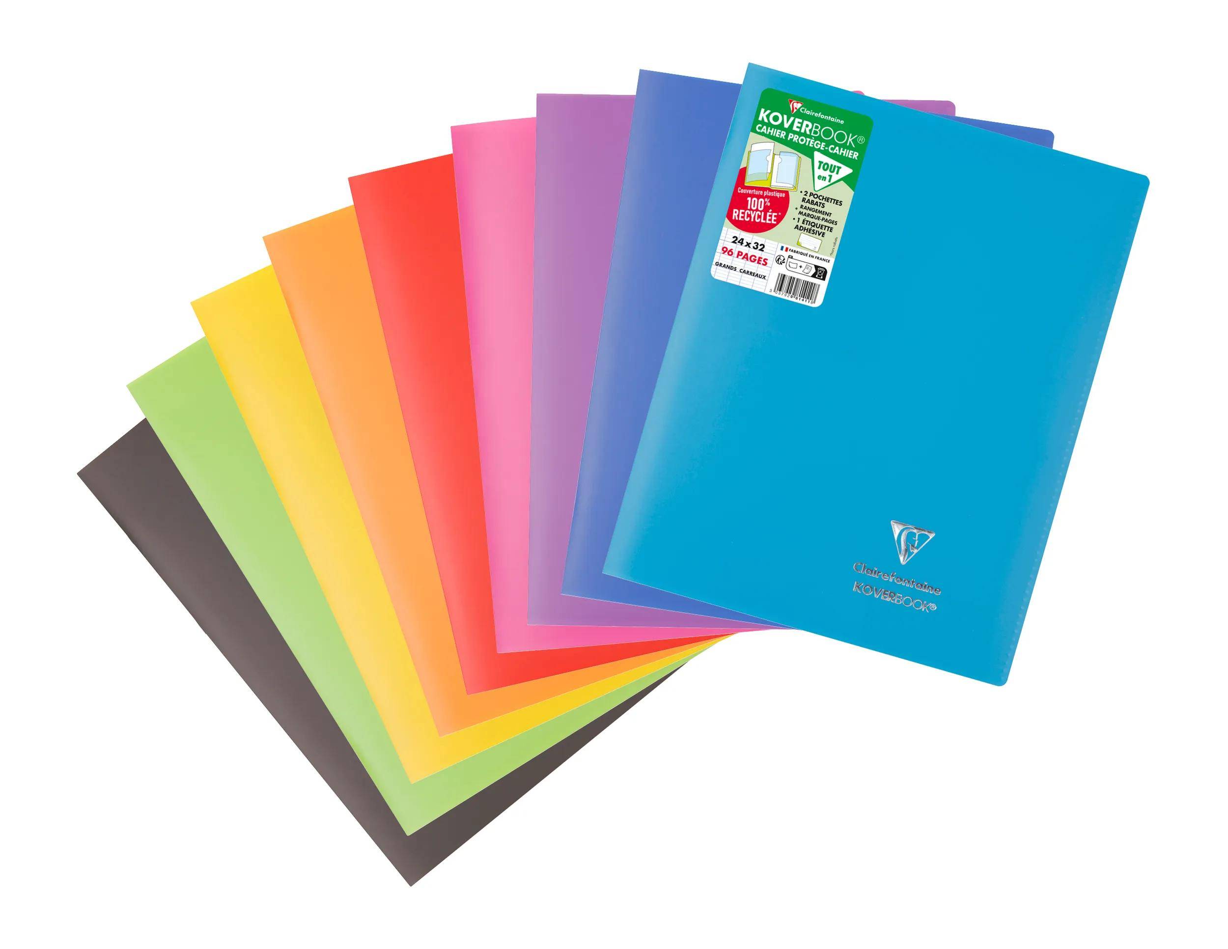 Clairefontaine 30x Heft 24x32cm, 48 Blatt französische Lineatur sortiert 981411C