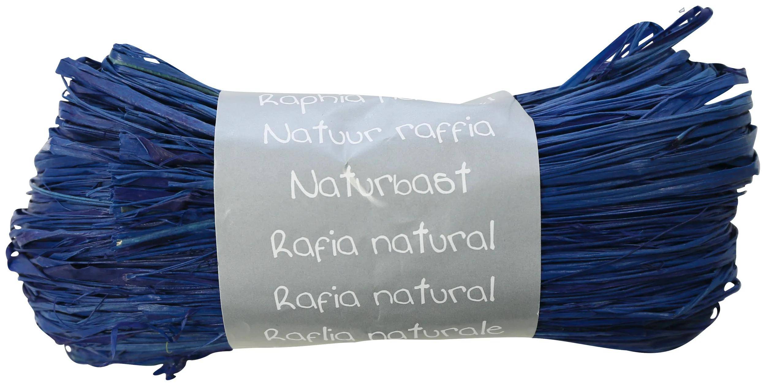 Clairefontaine 8x Geschenkband aus natürlichem Bast 50g - Tiefblau 196013C