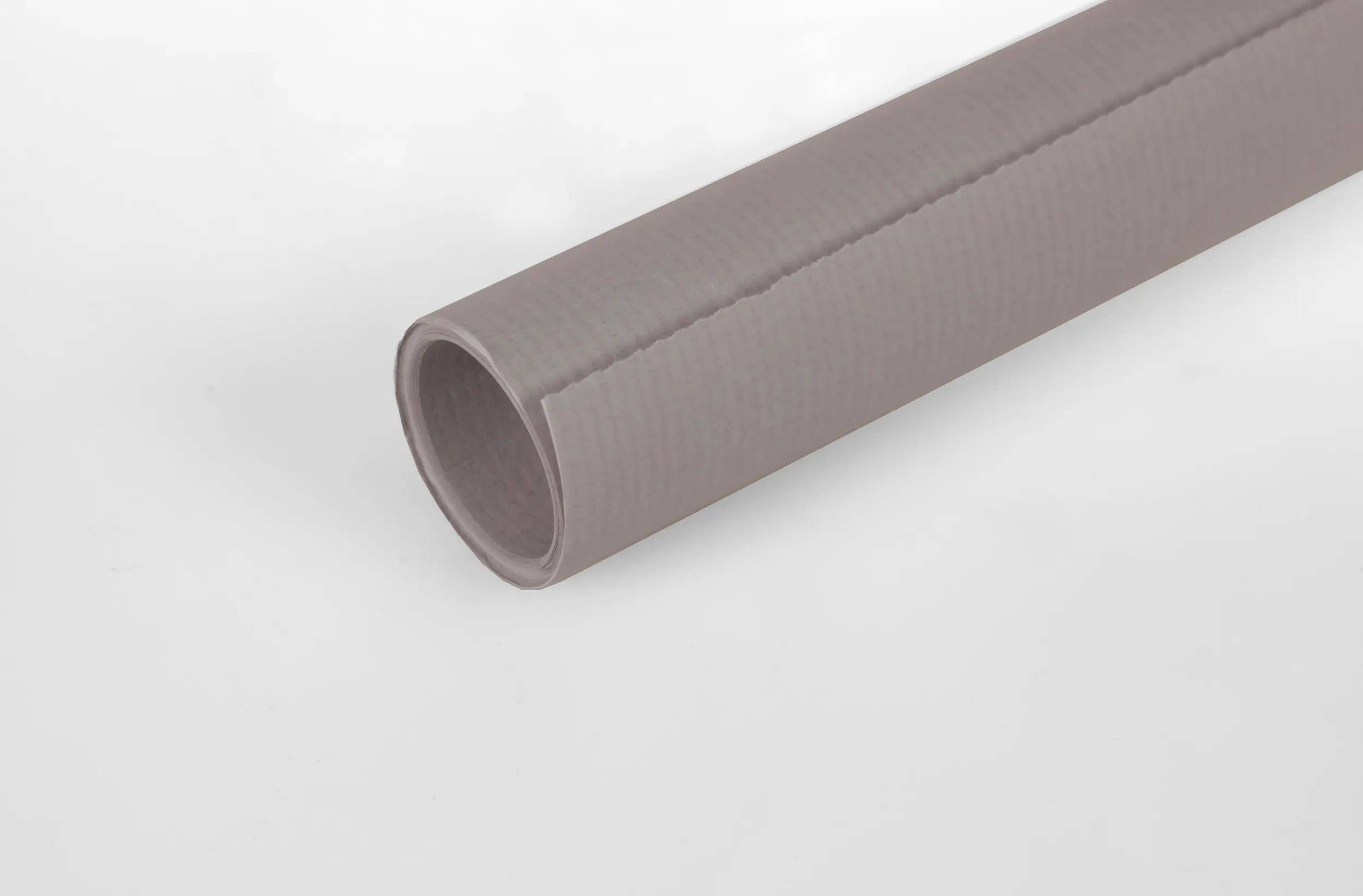 Clairefontaine 10x Farbiges gerilltes Kraftpapier 65g, Rolle 3x0,70m Grau 95732C