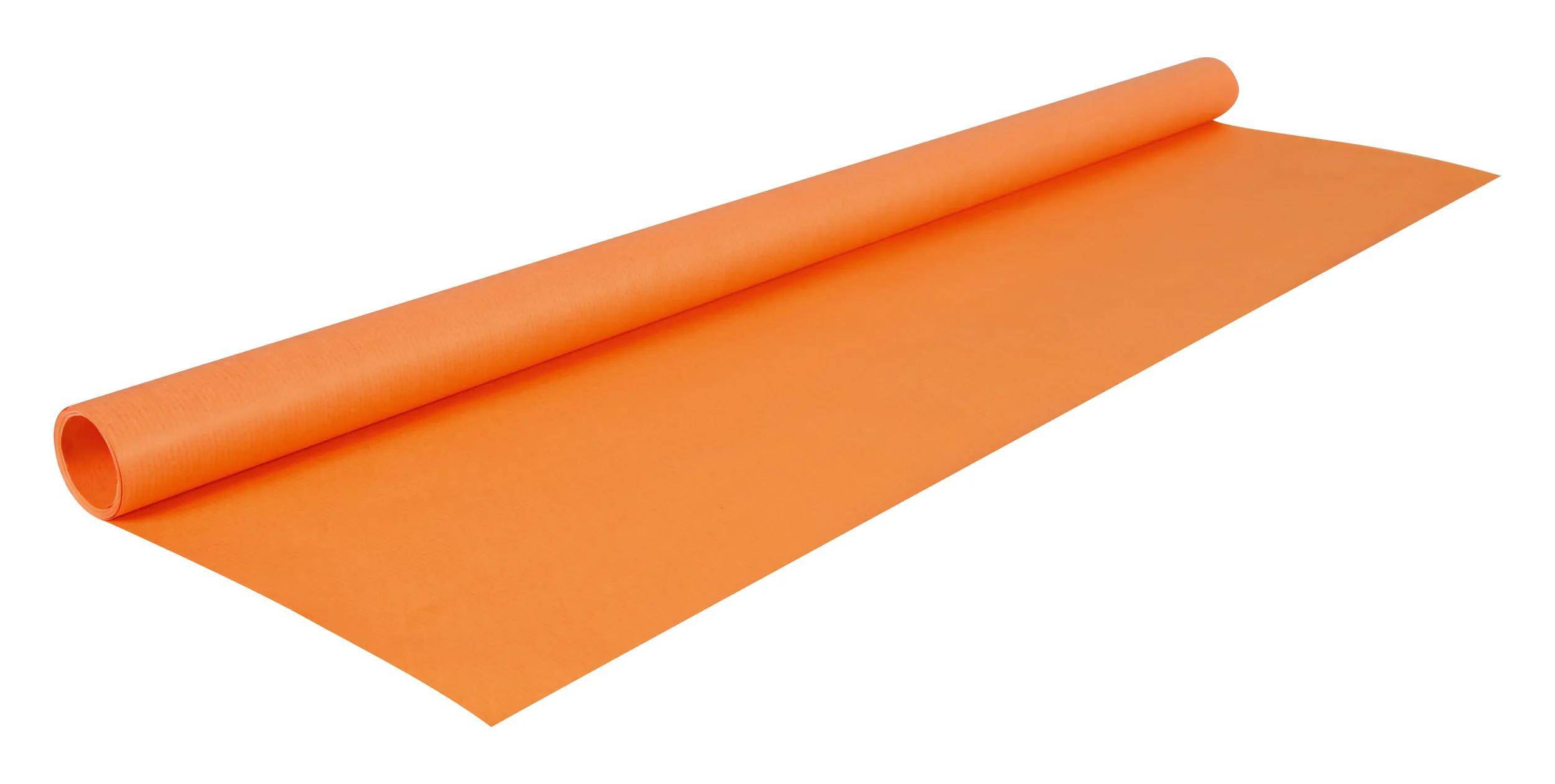 Clairefontaine 10x Farbiges gerilltes Kraftpapier Rolle 3x0,70m Orange 95758C