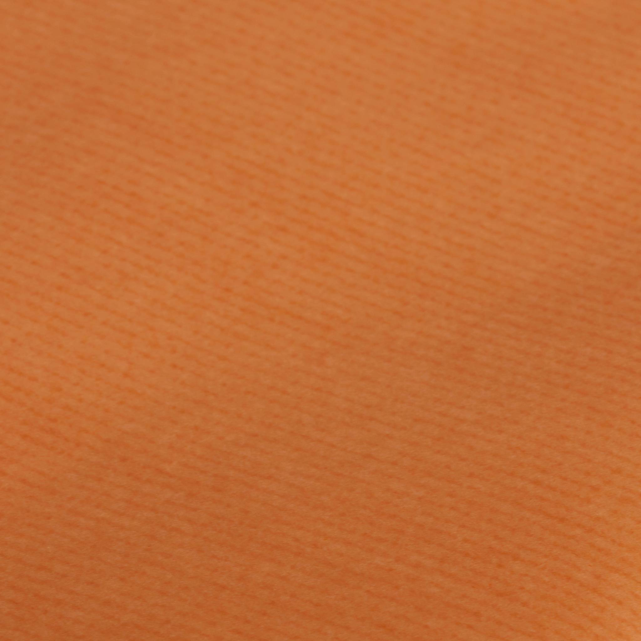 Nahaufnahme von orangefarbenem Stoff mit feinem diagonalen Webmuster.