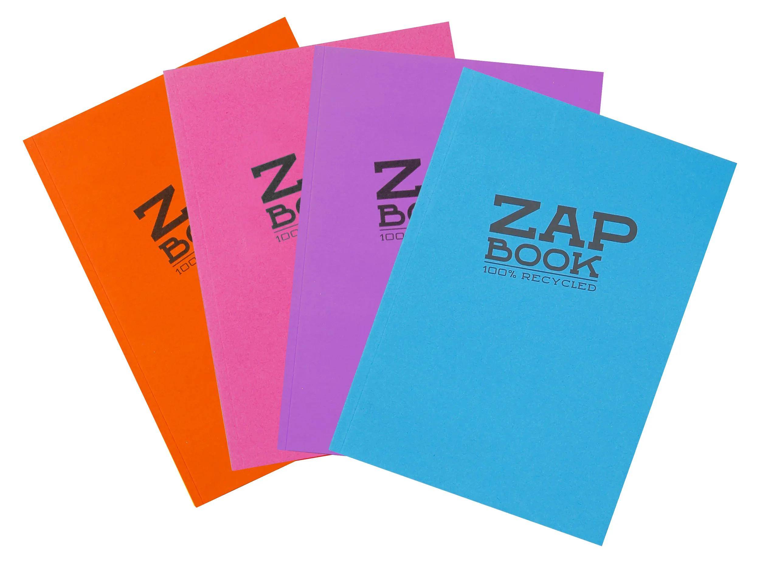 Clairefontaine 5x Zap Book, Skizzenbuch A5, geleimt, 160 Blatt 80g - 3358C