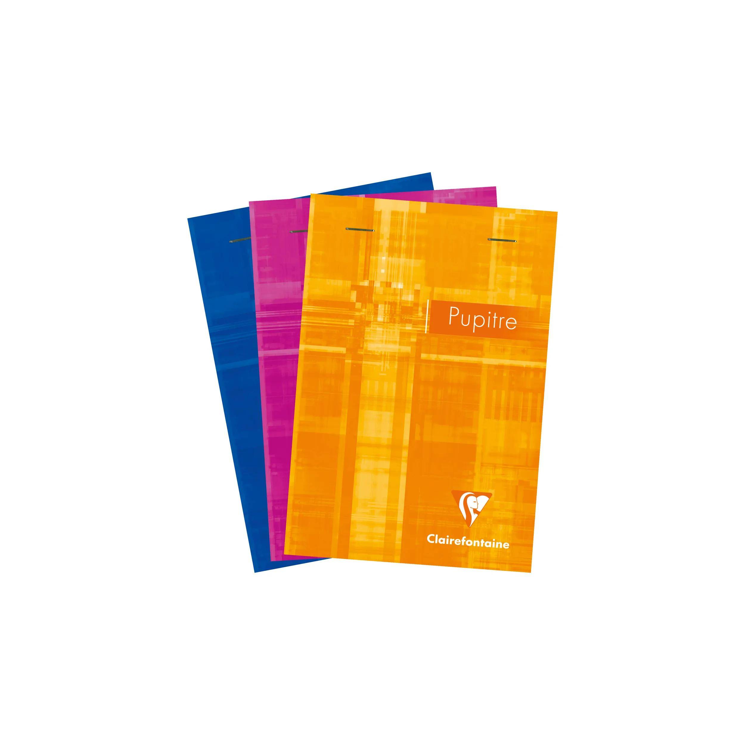 Clairefontaine 5x Block Pupitre DIN A6 80 Blatt 90g kariert Sortiert 6642C