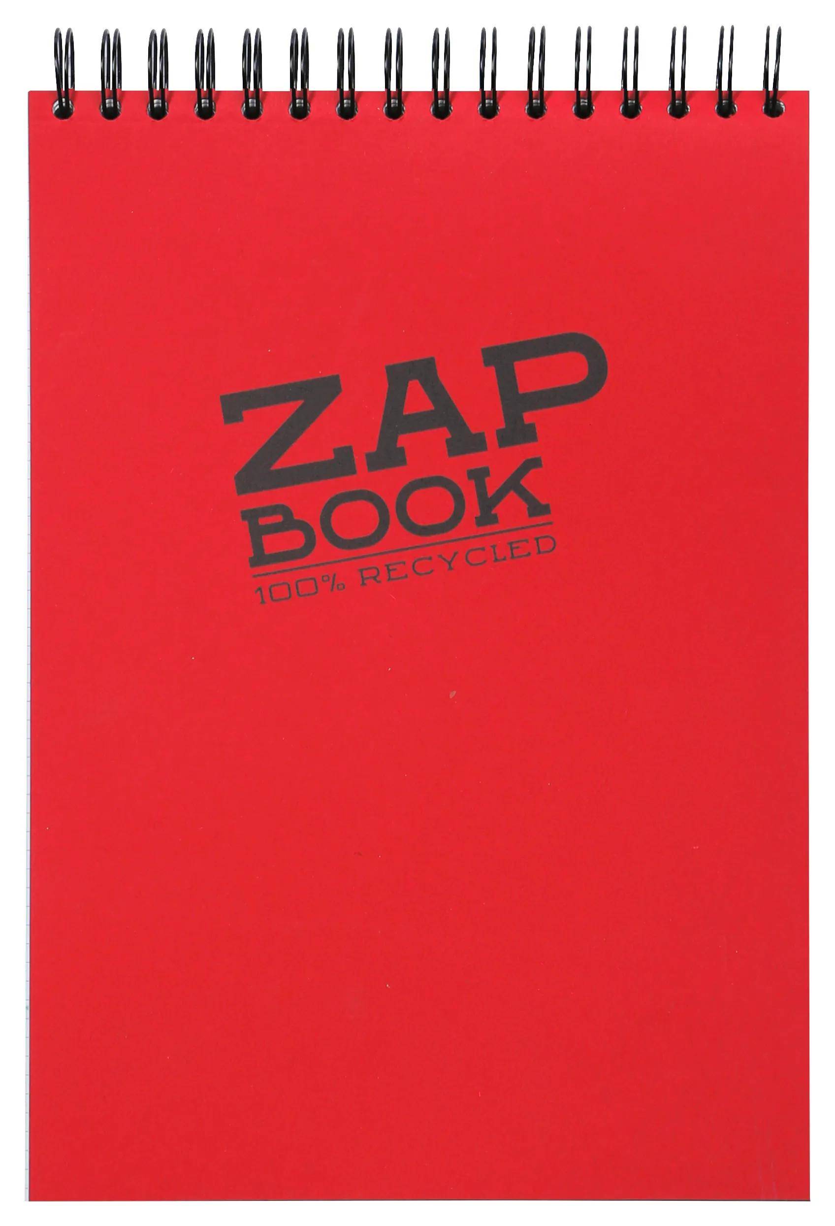 Rotes Notizbuch mit Spiralbindung und schwarzem 