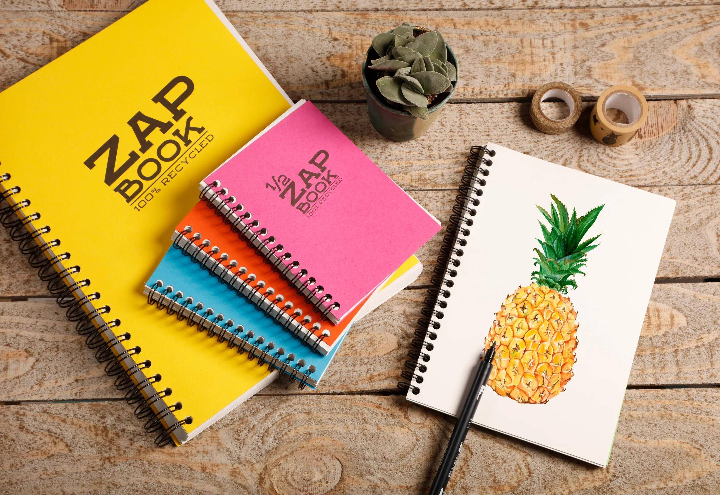 Clairefontaine 5x spiralgebundenes Skizzenbuch A6, 160 Blatt Schwarz 8361C