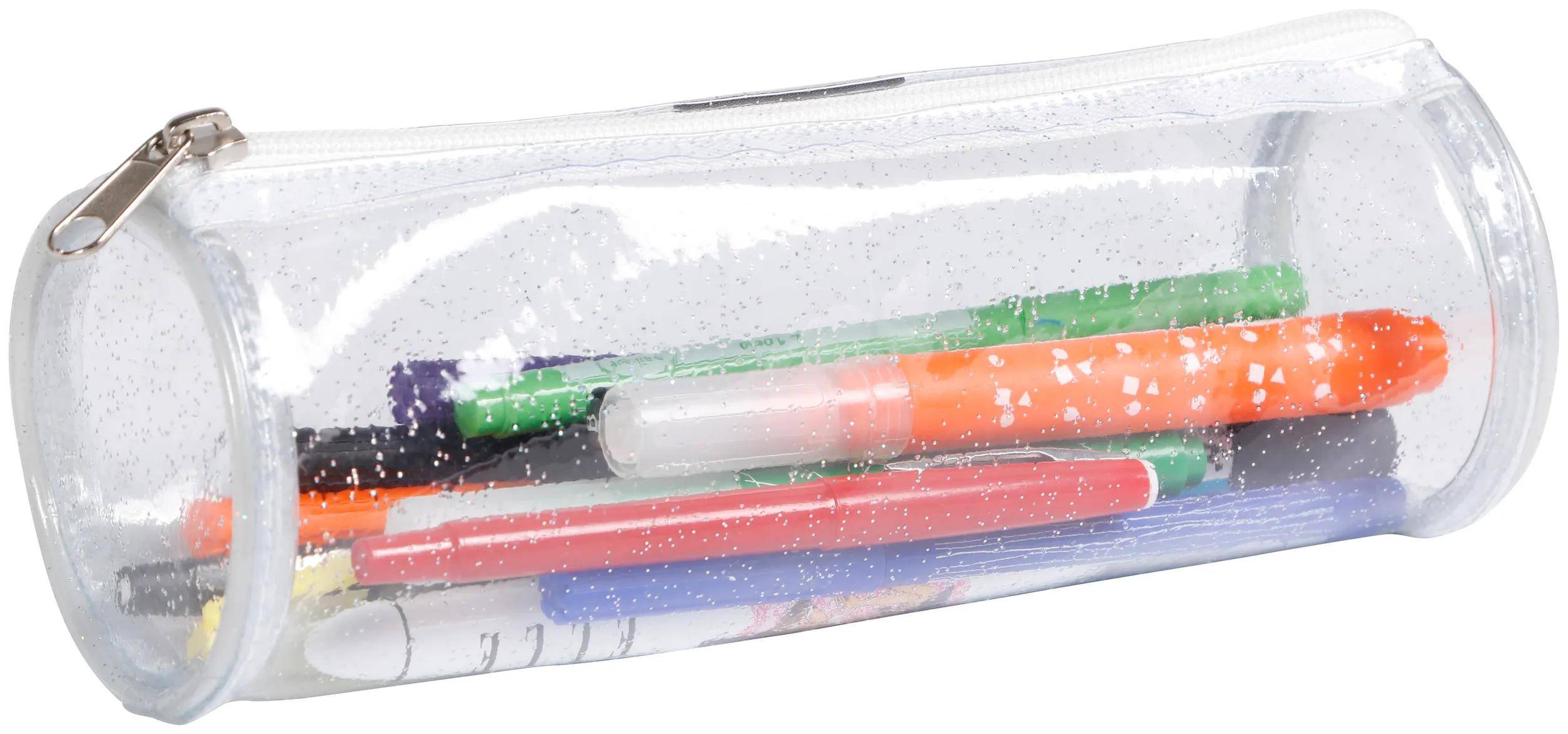 Clairefontaine 4x Rundes Schlampermäppchen, transparent Transparent 8485C