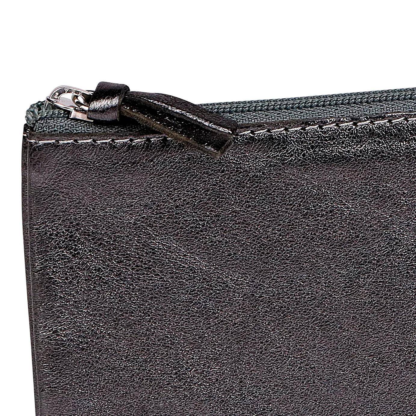 Clairefontaine 4x Schlampermäppchen flach 22x11cm Graphitgrau 8703C