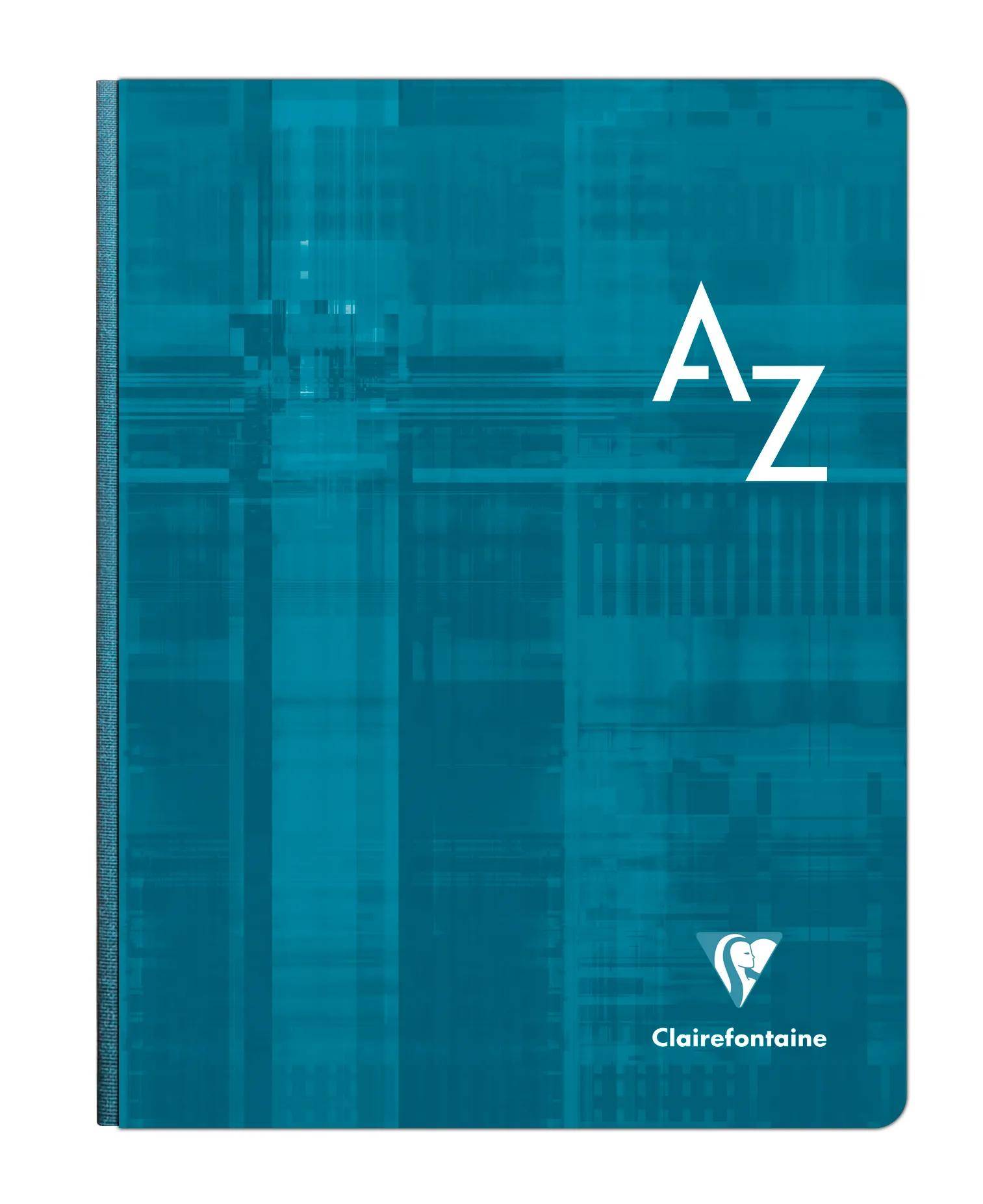 Adressbuch von A-Z in Tealblau mit Clairefontaine-Logo auf dem Umschlag