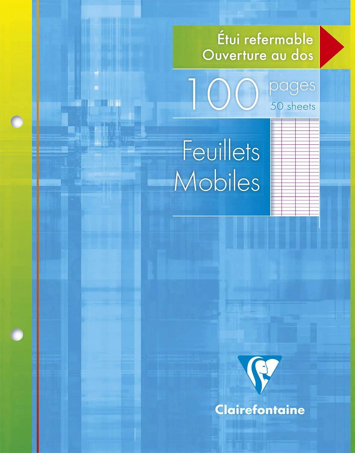 Clairefontaine 10x Ringbucheinlagen 17x22cm Pack. 50 Blatt franz. Lin. 1331C