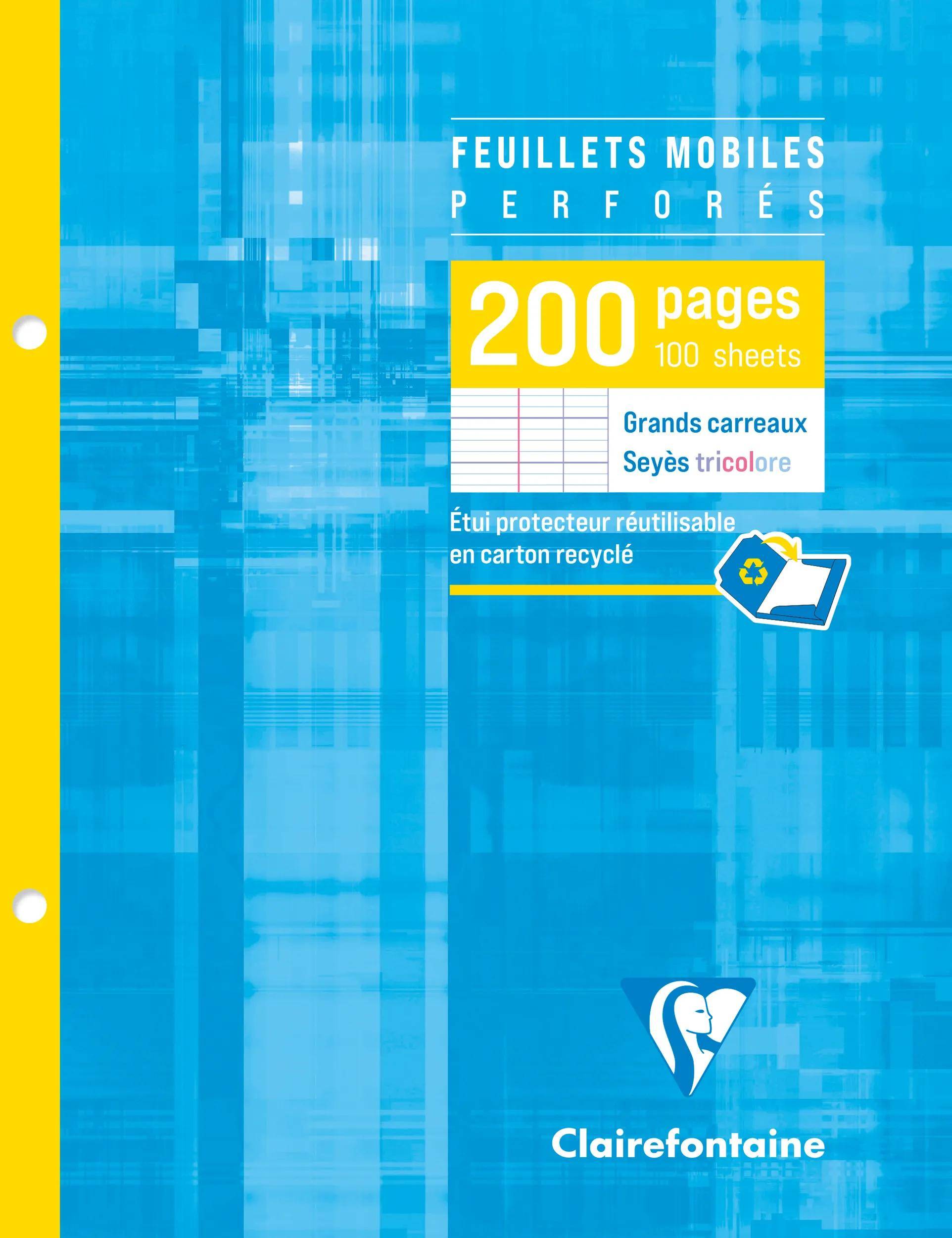 Clairefontaine 5x Ringbucheinlagen 17x22cm Pack. 100 Blatt franz. Lin. 1351C