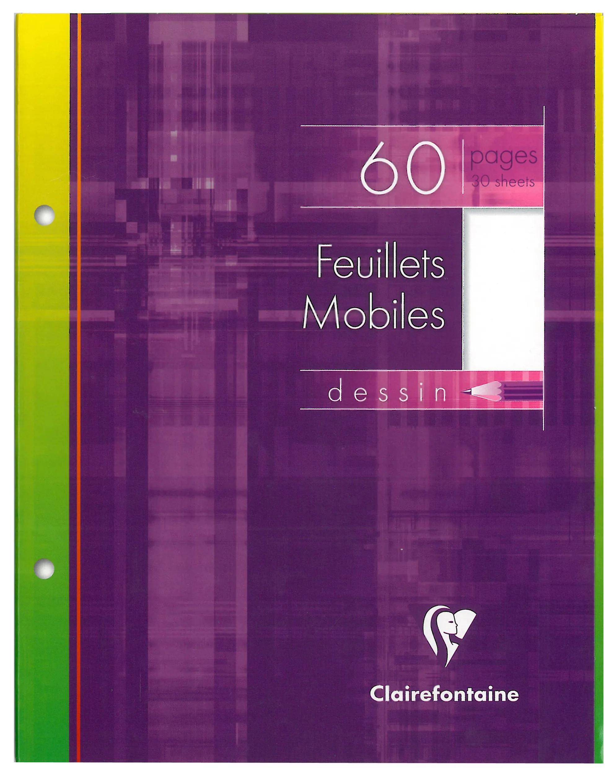 Clairefontaine 10x Zeichenpapier 17x22cm Pack. 30 Blatt weiß blanko Weiß 1360C