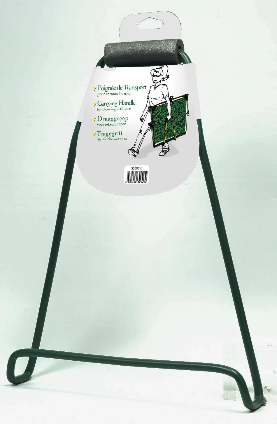 Clairefontaine 6x Tragegriff für Zeichenmappe 54x38x6cm - Grün 30000C