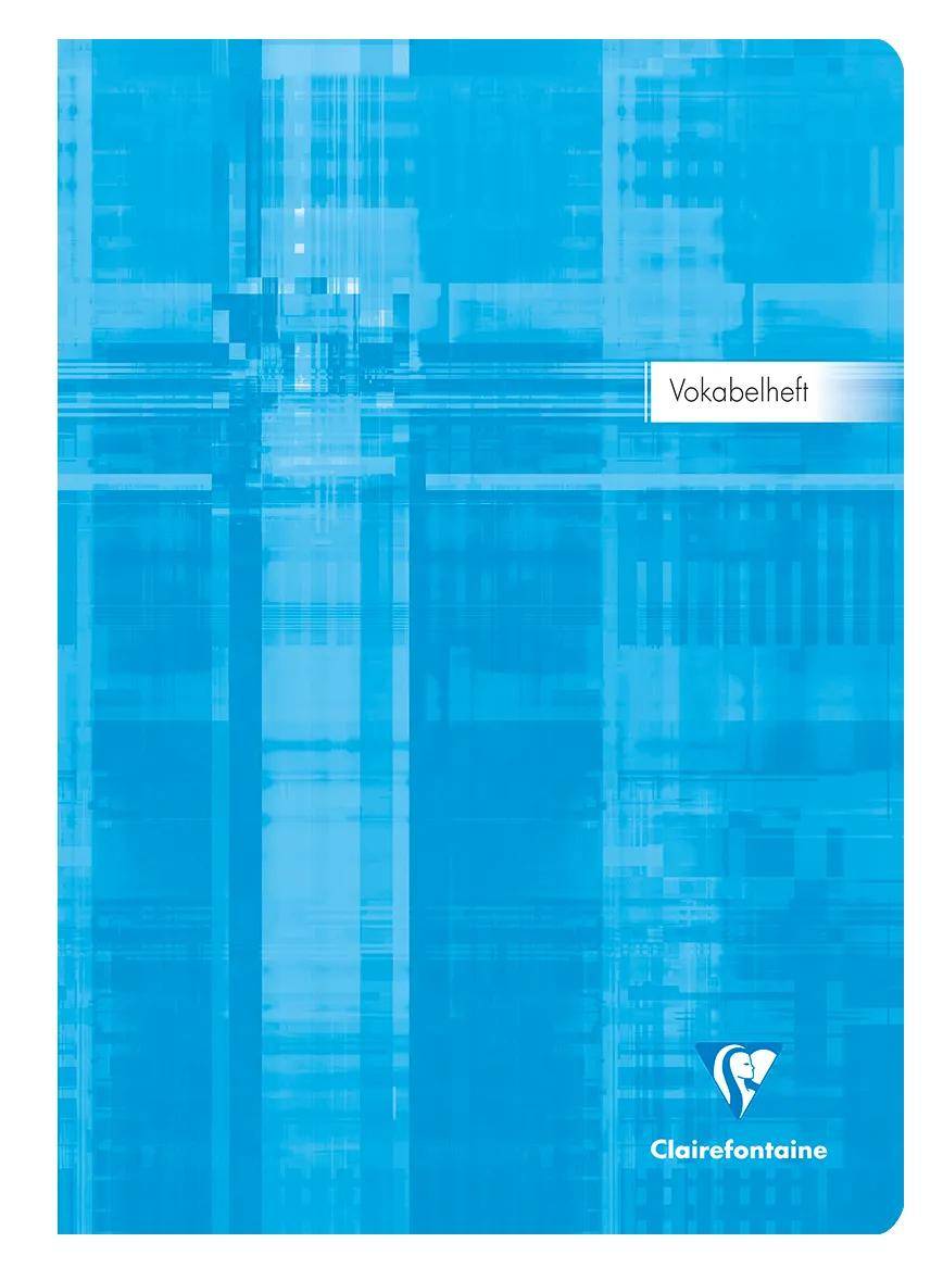 Clairefontaine 10x Vokabelheft DIN A4, 40 Bl 90g, liniert 1 Mittelstrich 31279C