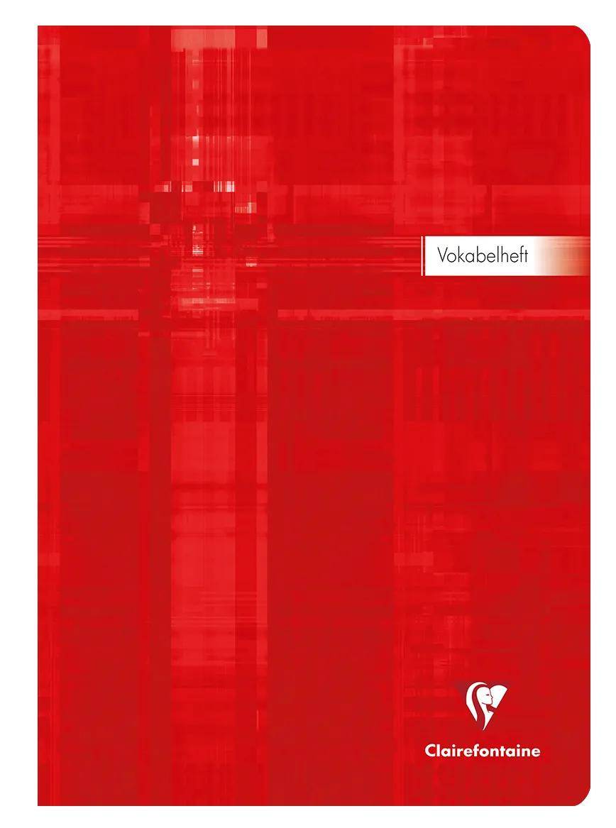 Clairefontaine 10x Vokabelheft DIN A4, 40 Bl 90g, liniert 1 Mittelstrich 31279C