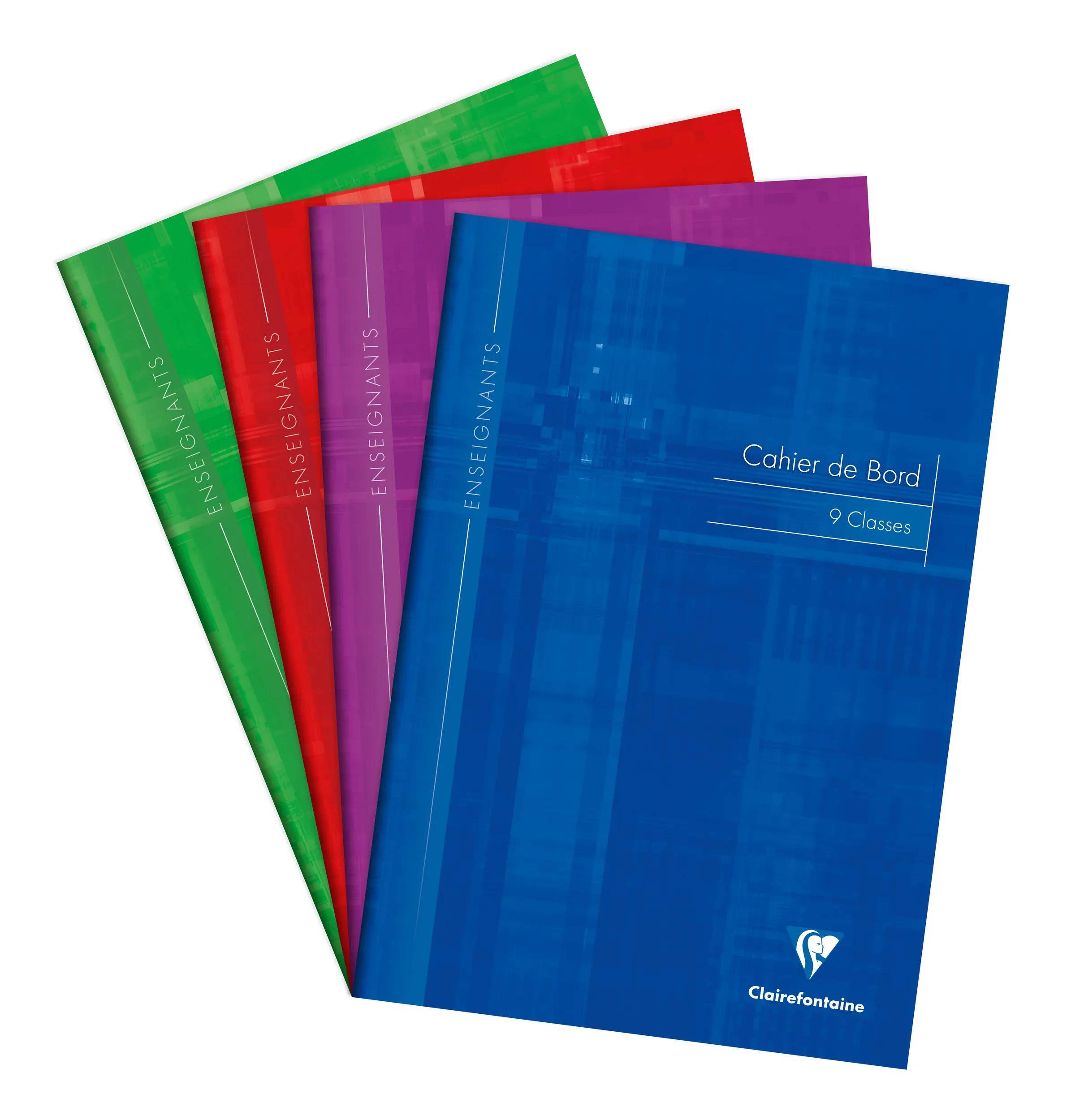 Clairefontaine 10x Klassenheft für Lehrer A4 30 Blatt für 9 Klassen Sort. 3129C